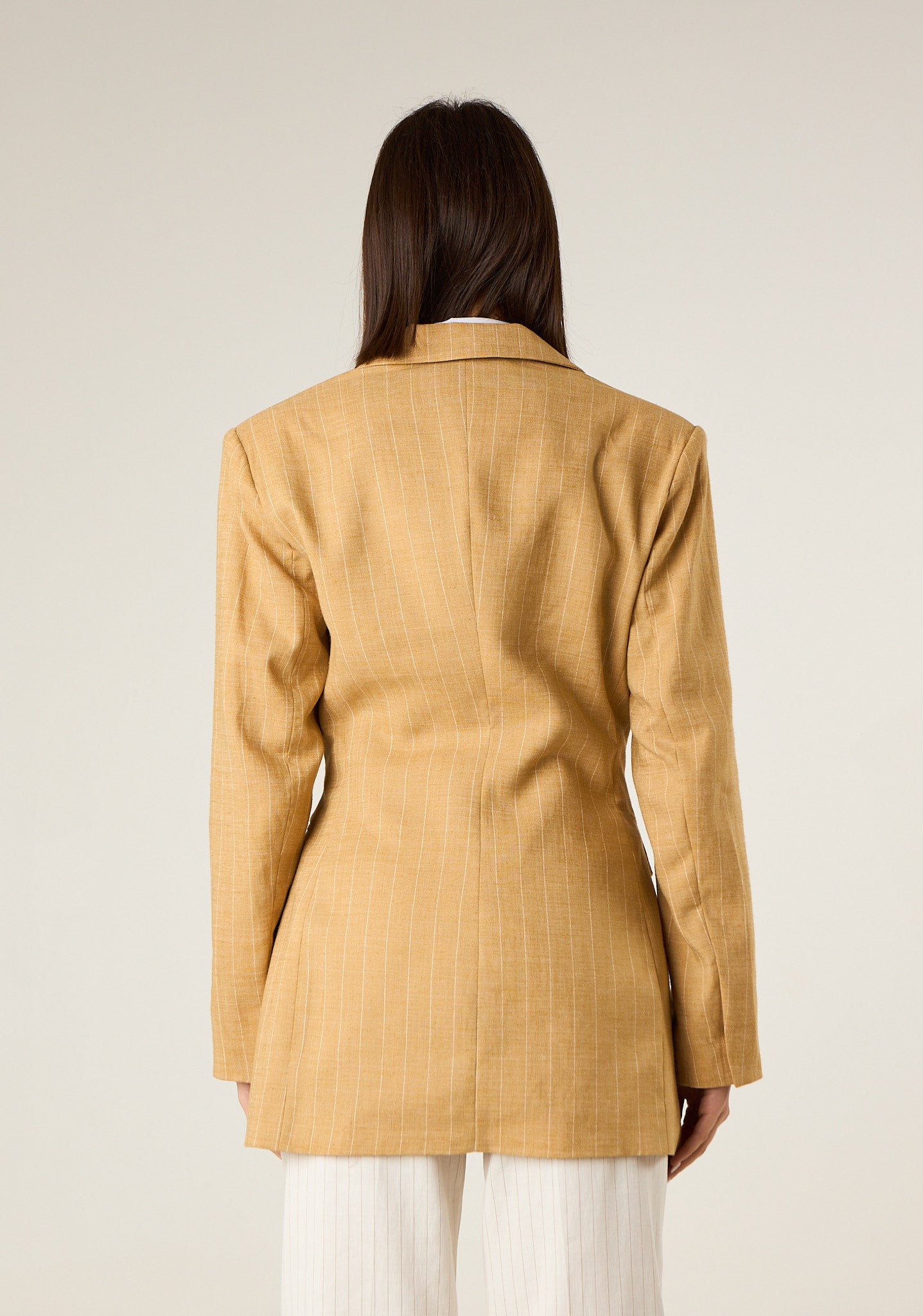 Giacca monopetto gessata