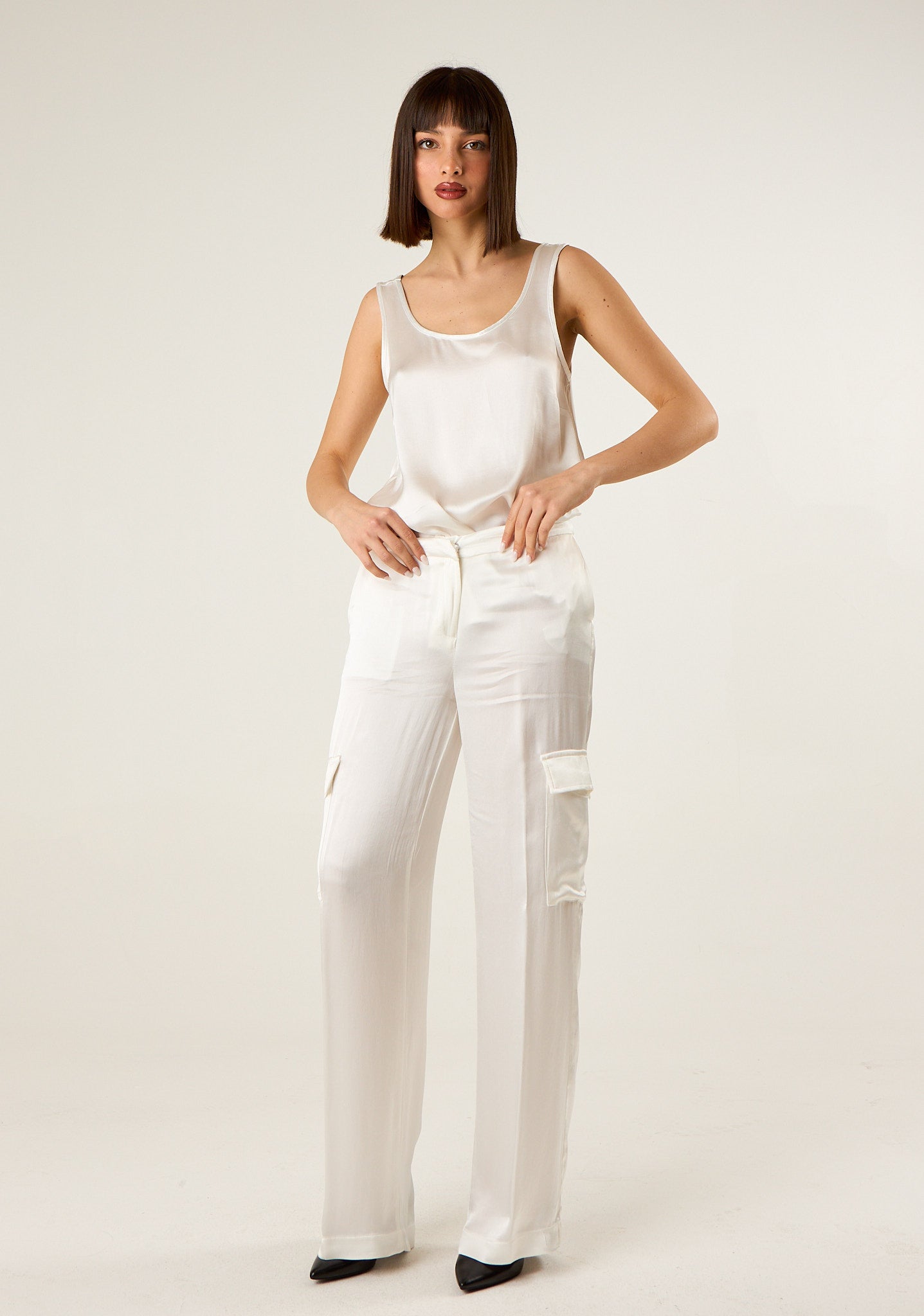 Canotta morbida in raso