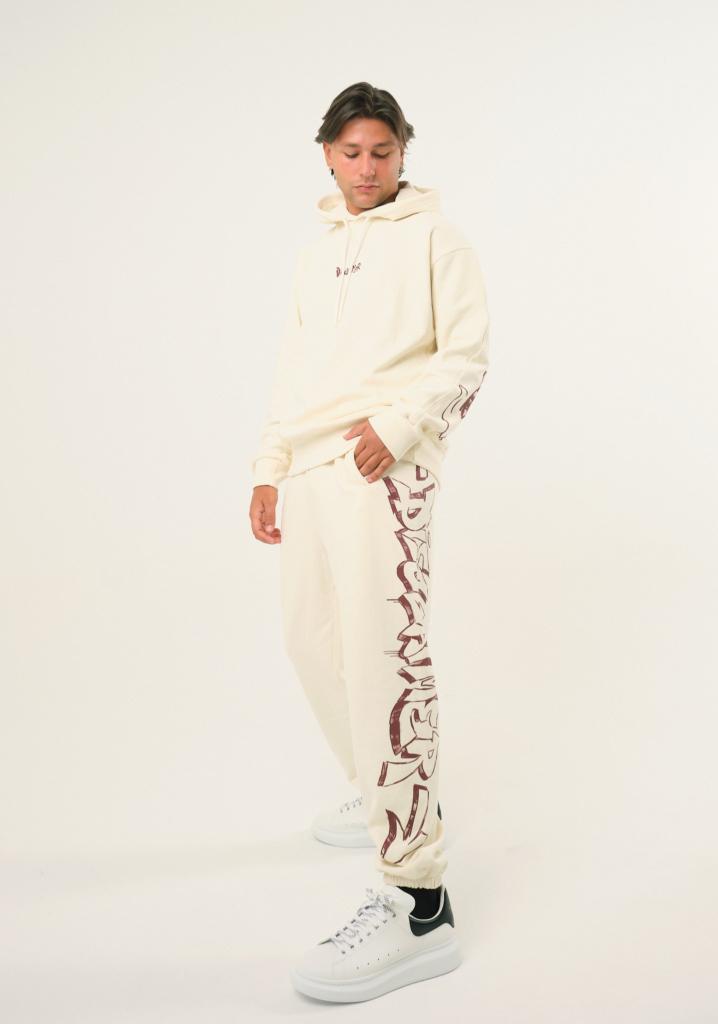 Pantalone con stampa laterale
