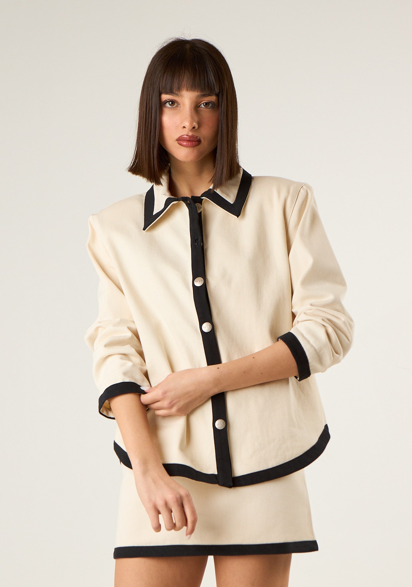 Giacca in bull di cotone