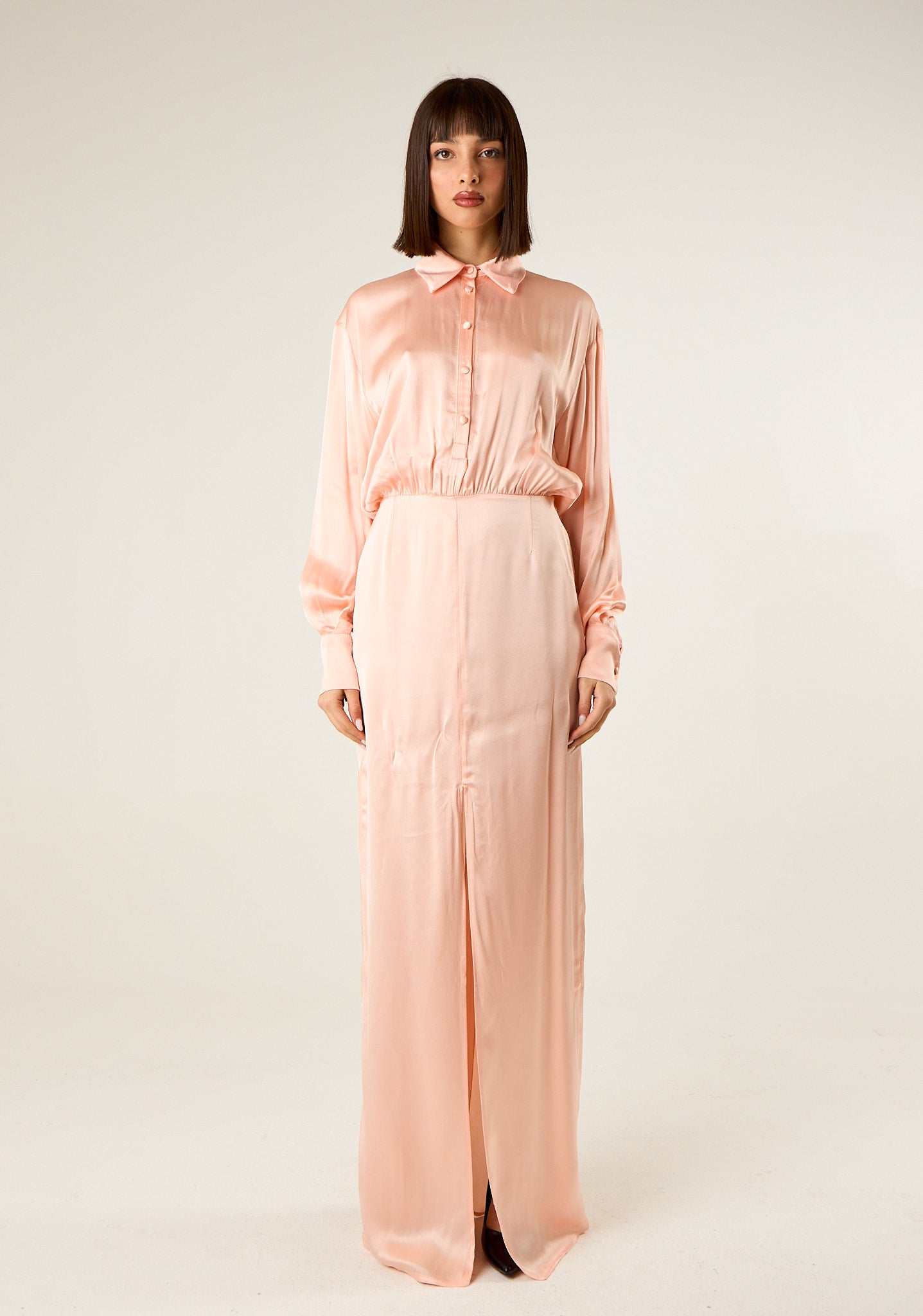 Abito lungo in look doppiato