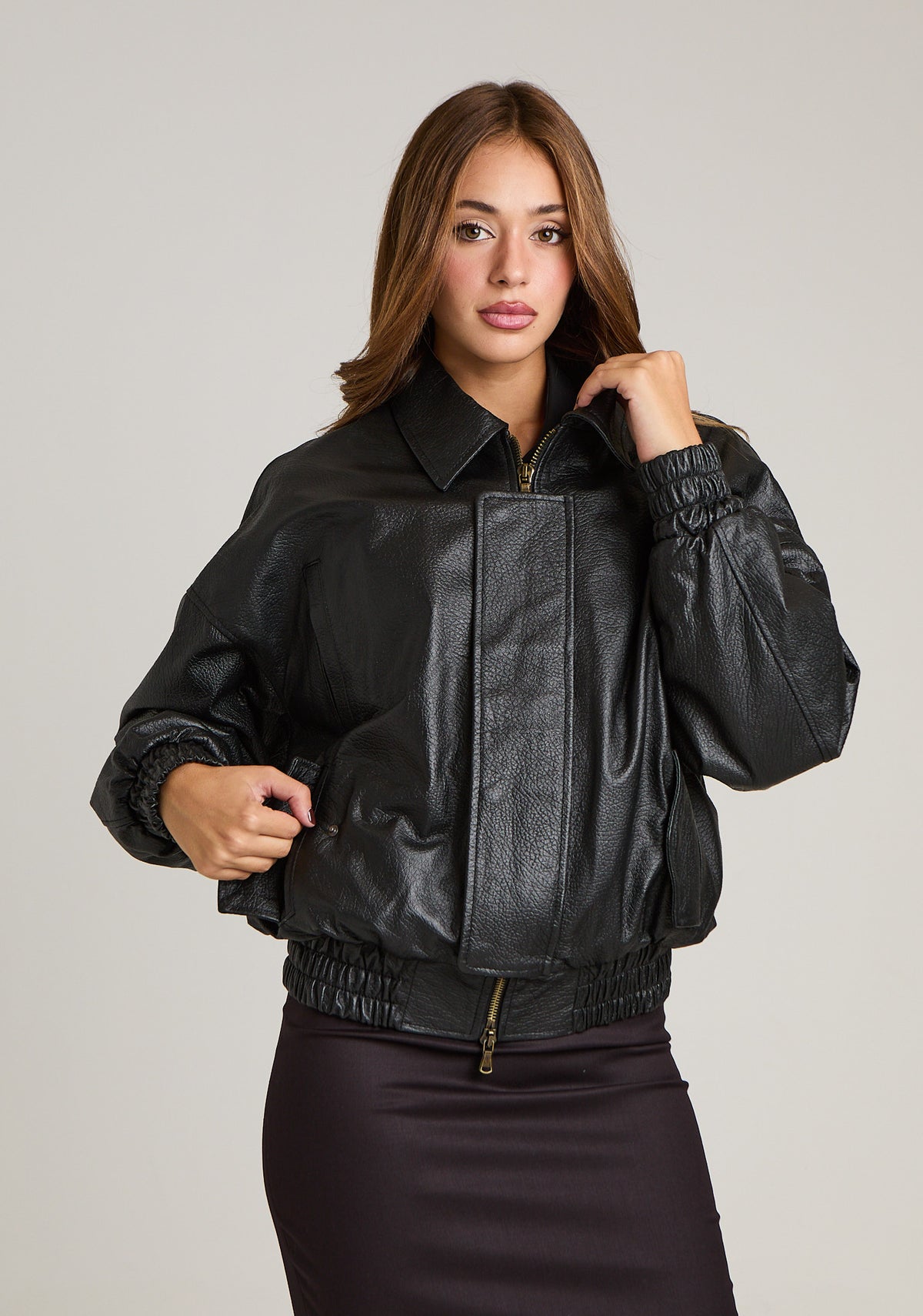 Bomber in pelle