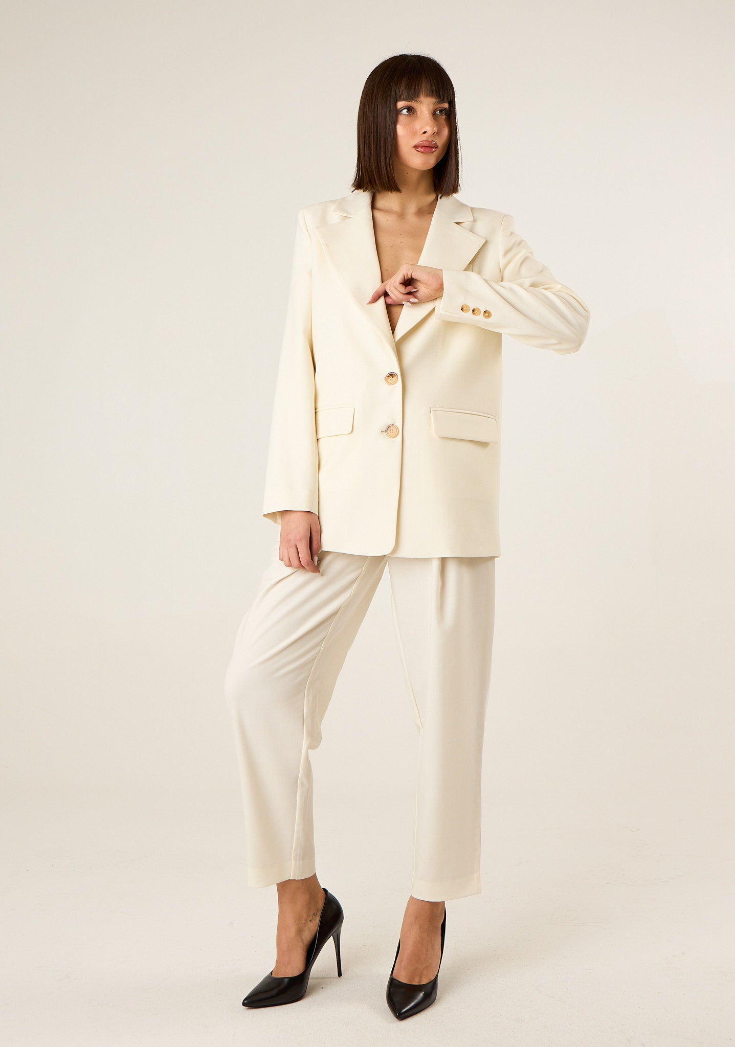 Giacca monopetto allungata