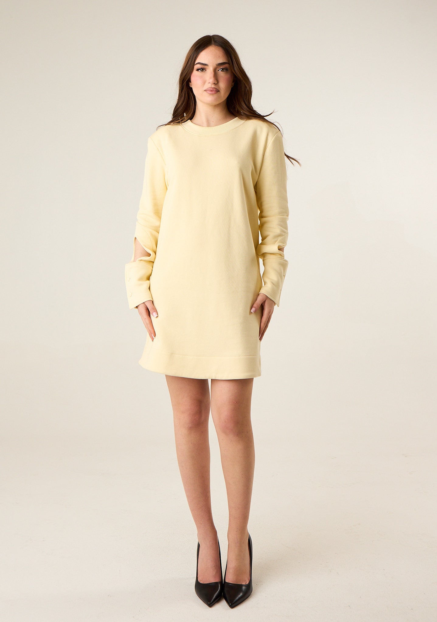 Abito corto in felpa