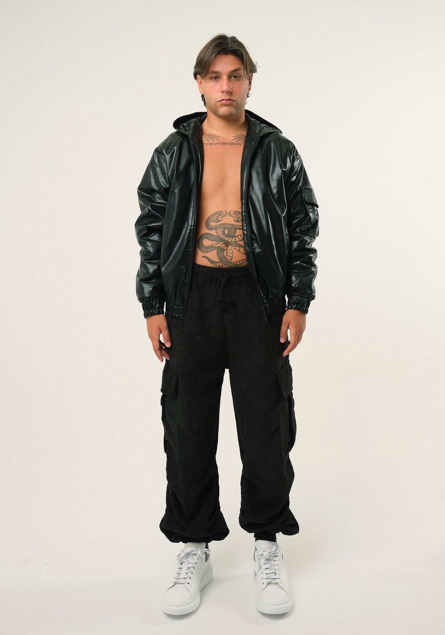 Giubbino bomber in ecopelle