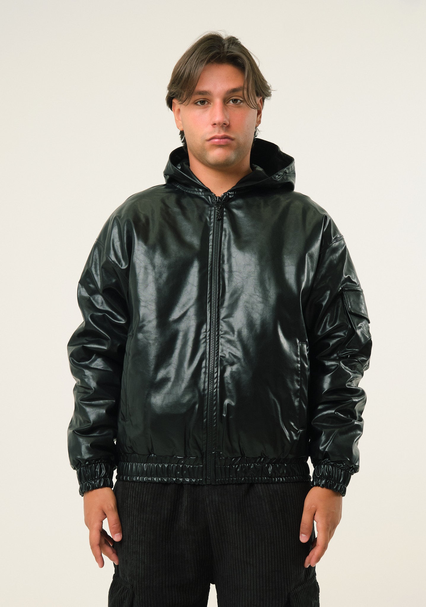 Giubbino bomber in ecopelle