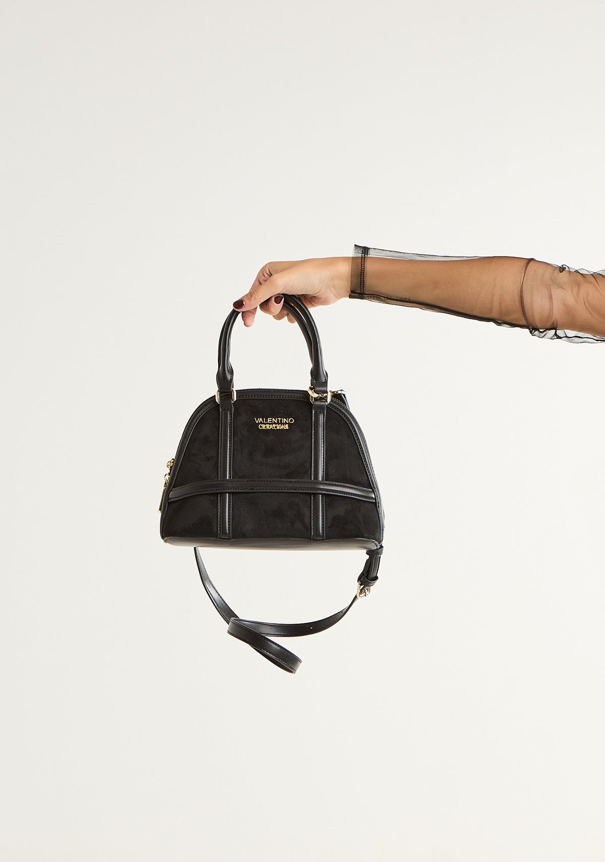 Borsa bauletto a motivo geometrico