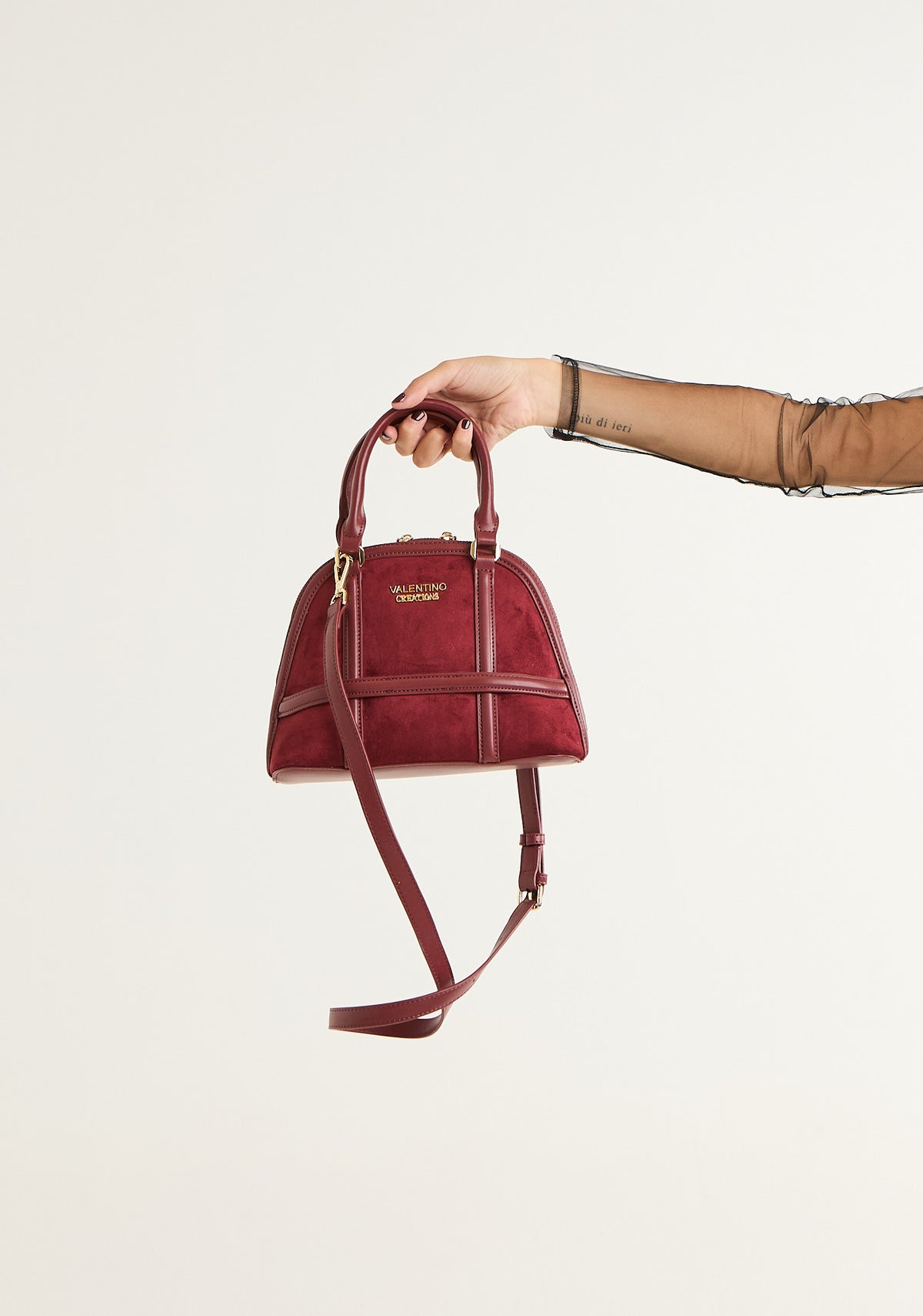 Borsa bauletto a motivo geometrico