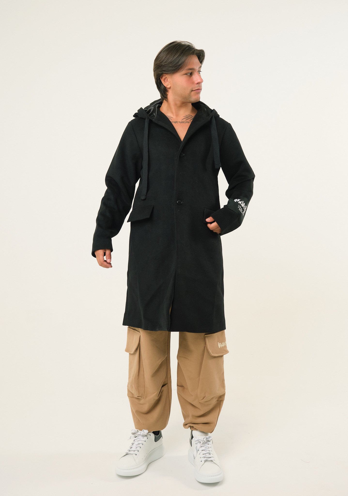 Cappotto lungo in panno
