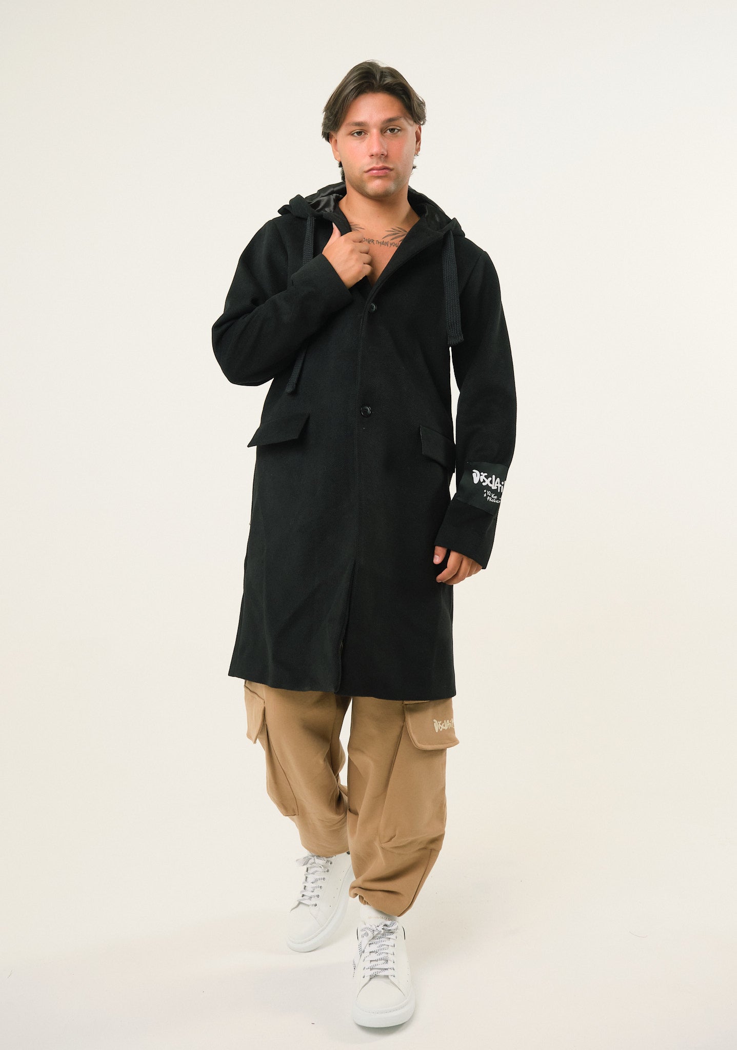 Cappotto lungo in panno
