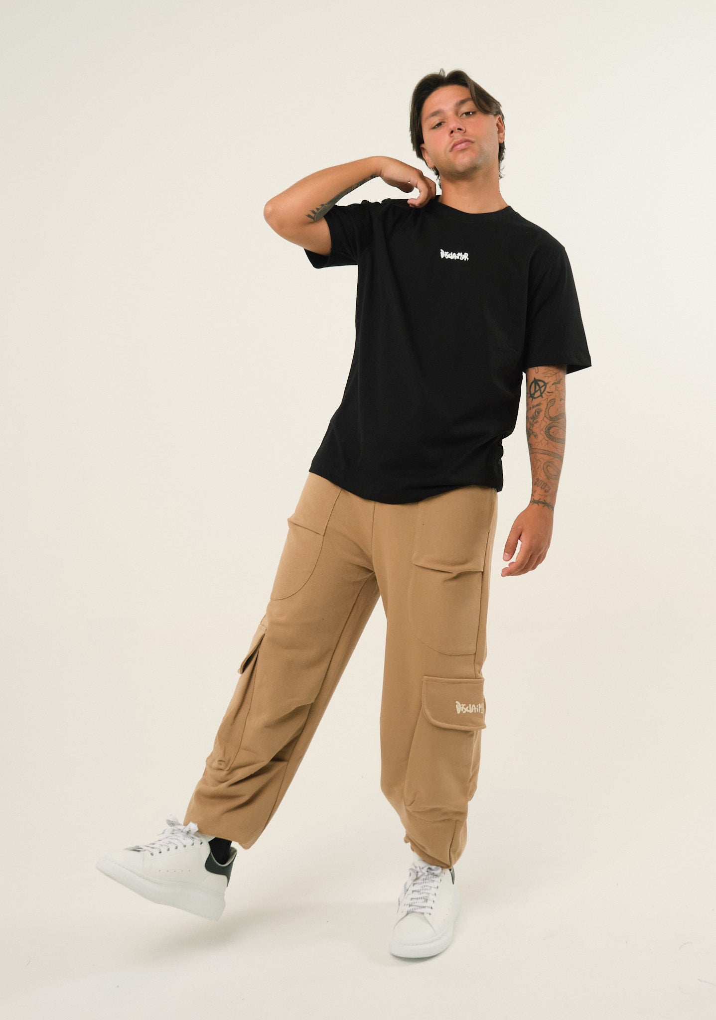Pantalone cargo in felpa