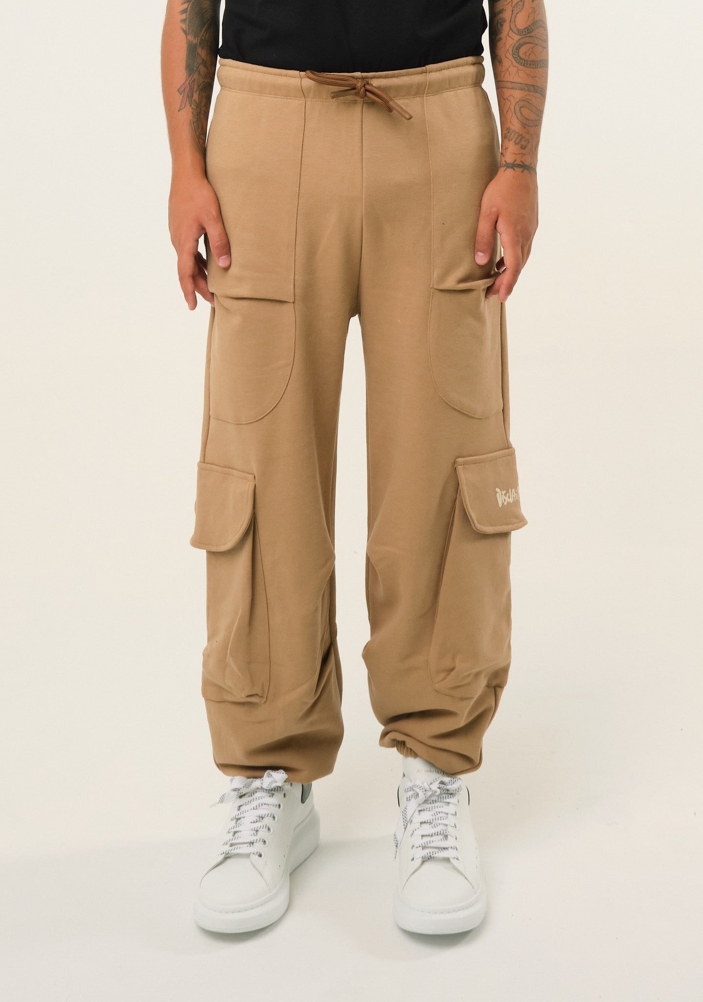 Pantalone cargo in felpa