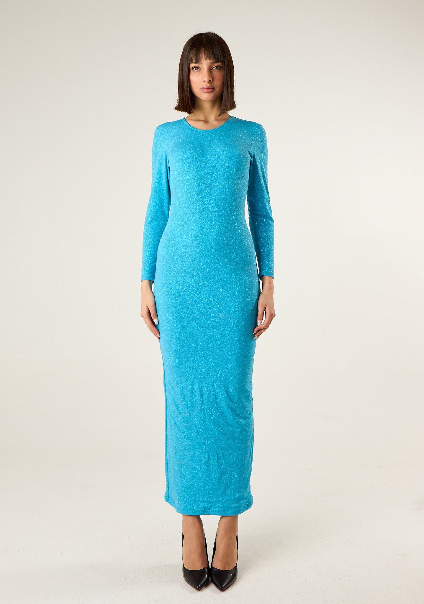 Abito lungo in lurex
