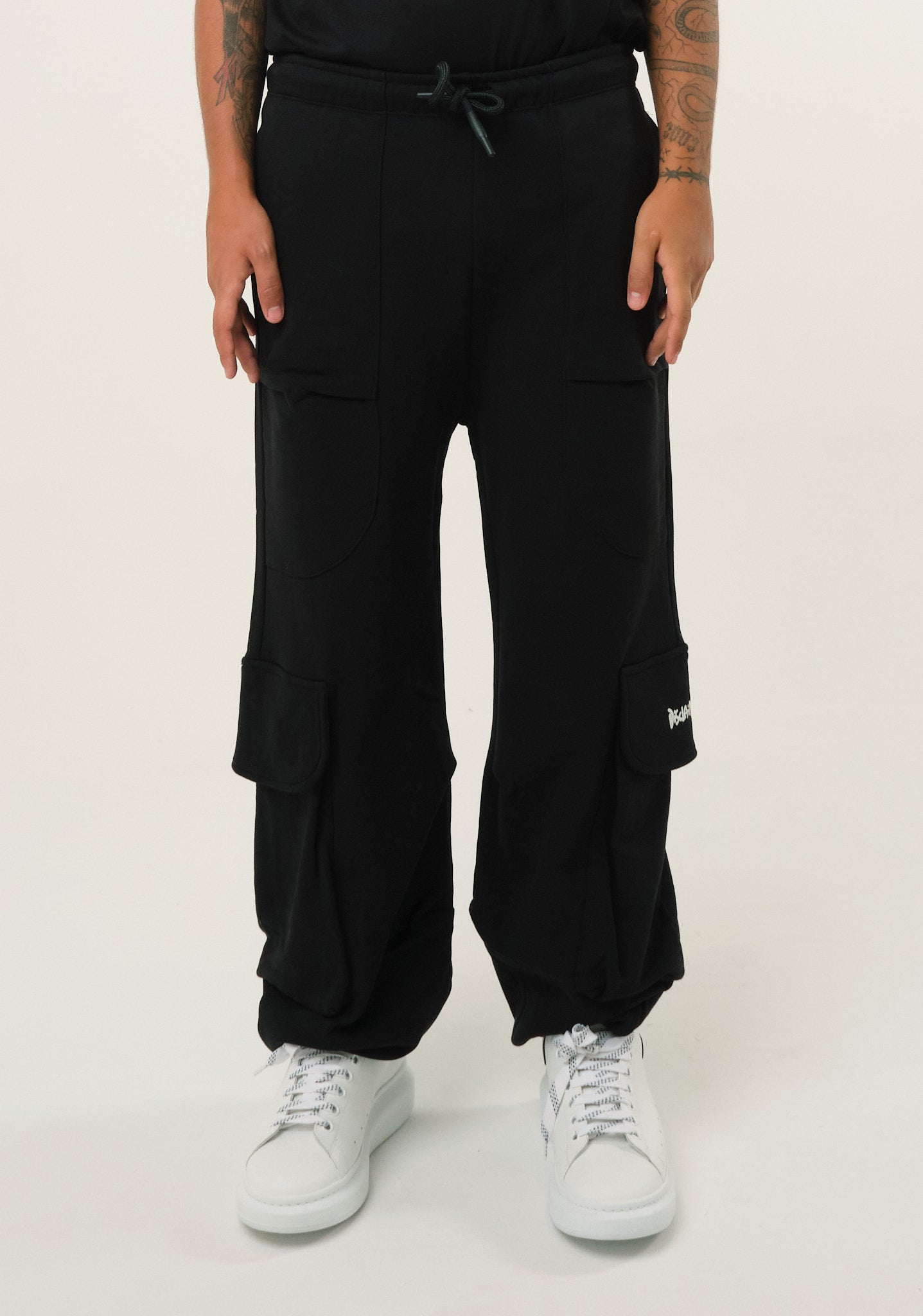 Pantalone cargo in felpa