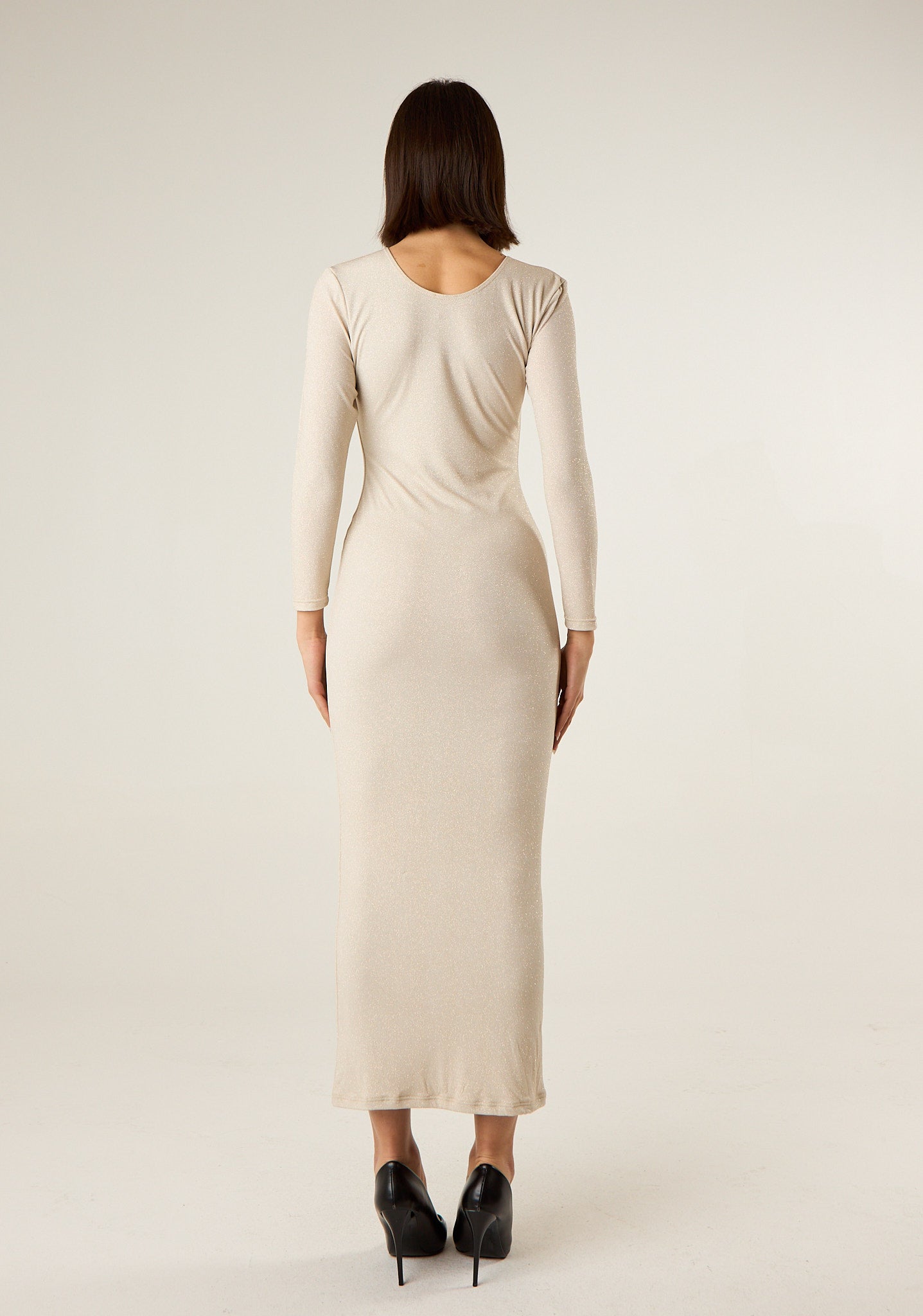Abito lungo in lurex