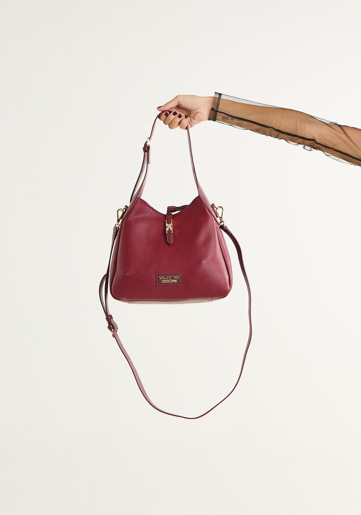 Borsa hobo con dettaglio gancio