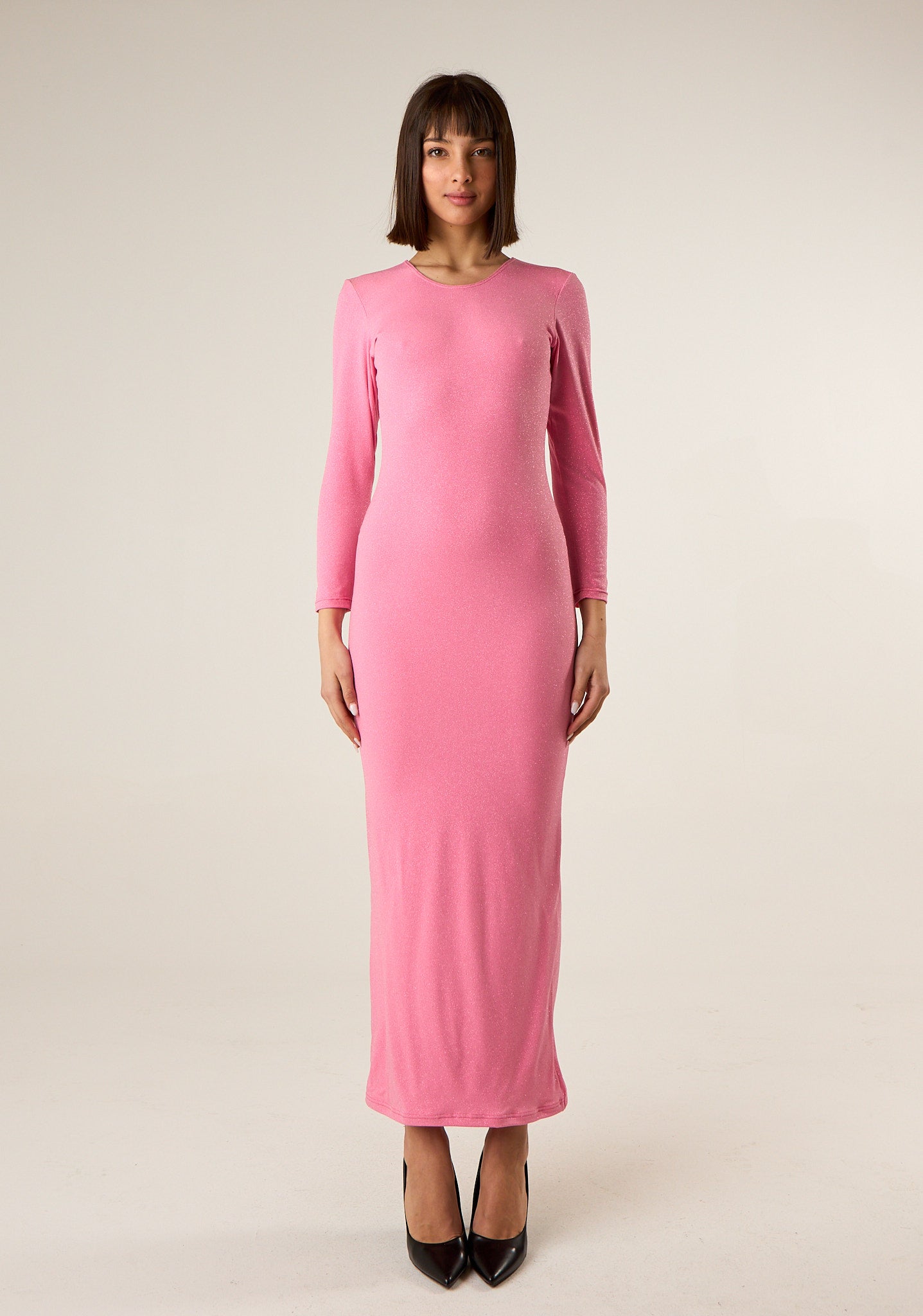 Abito lungo in lurex