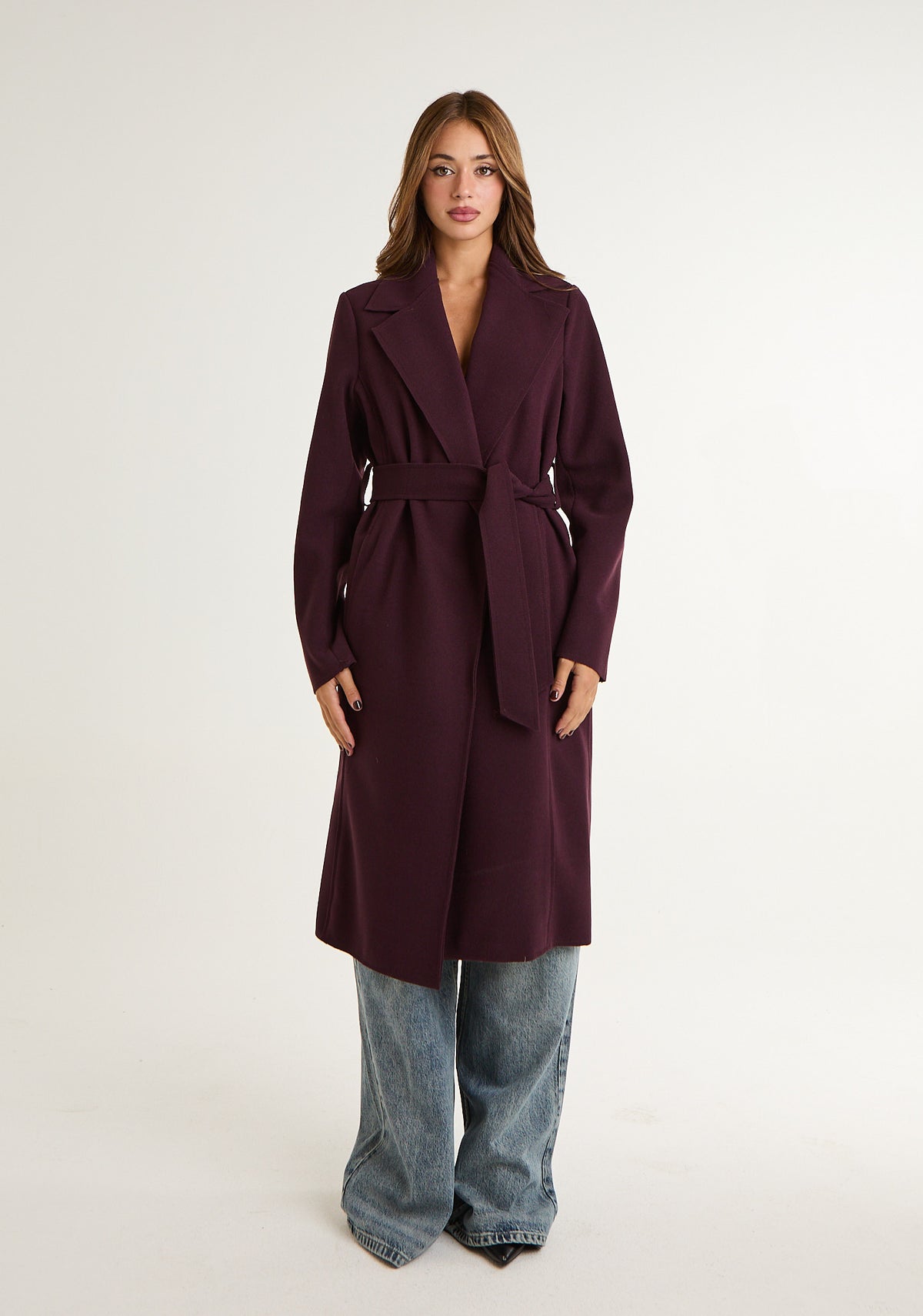 Cappotto in panno tinta unita