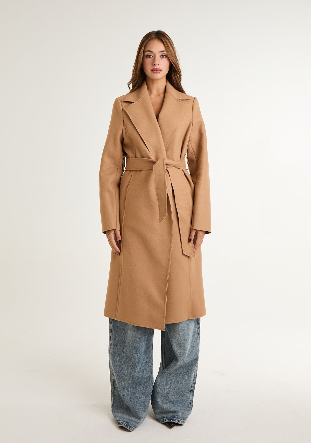 Cappotto in panno tinta unita