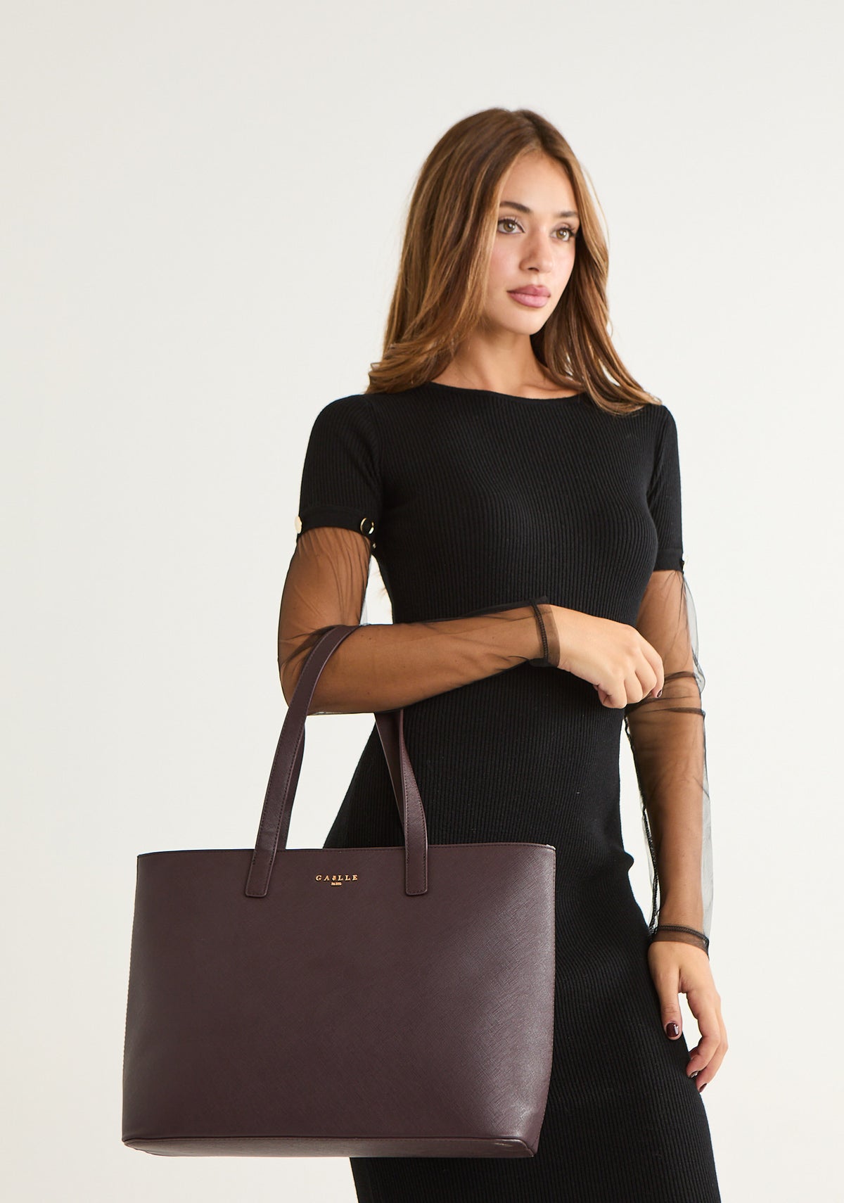 Borsa maxi shopper in saffiano