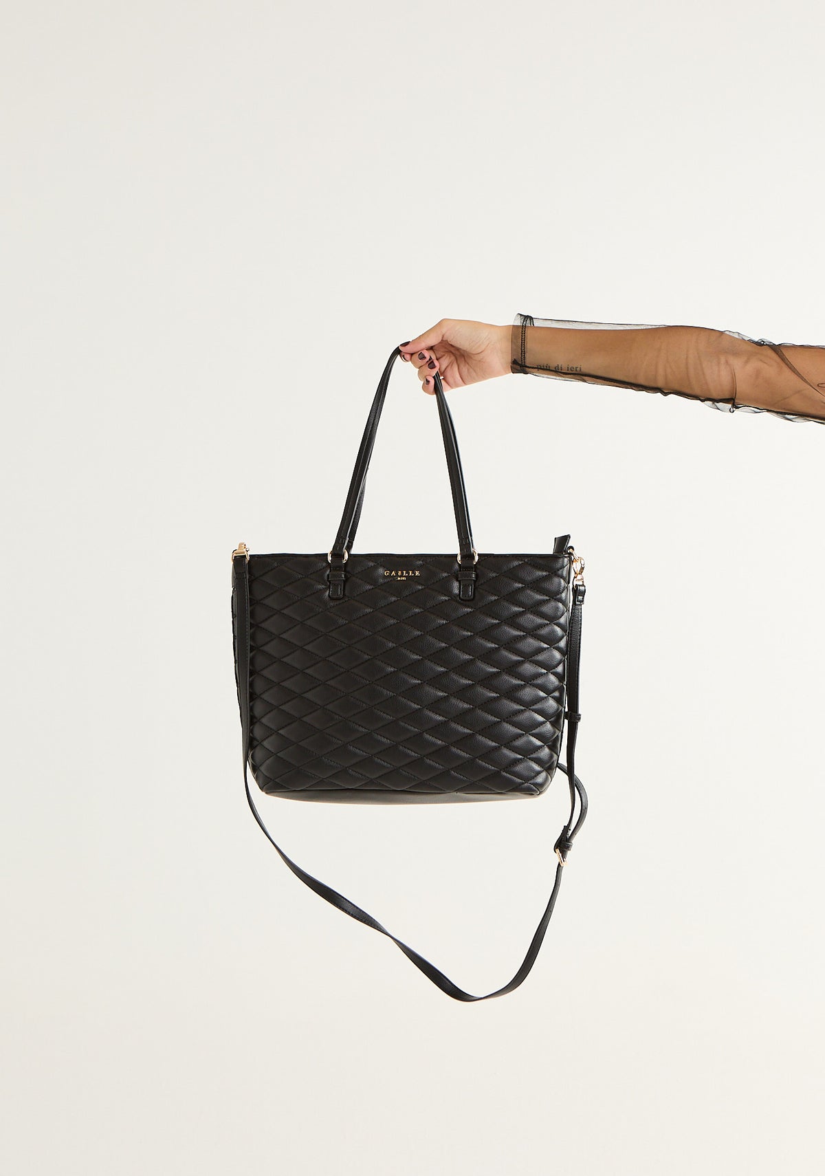 Borsa maxi shopper in matelasse'