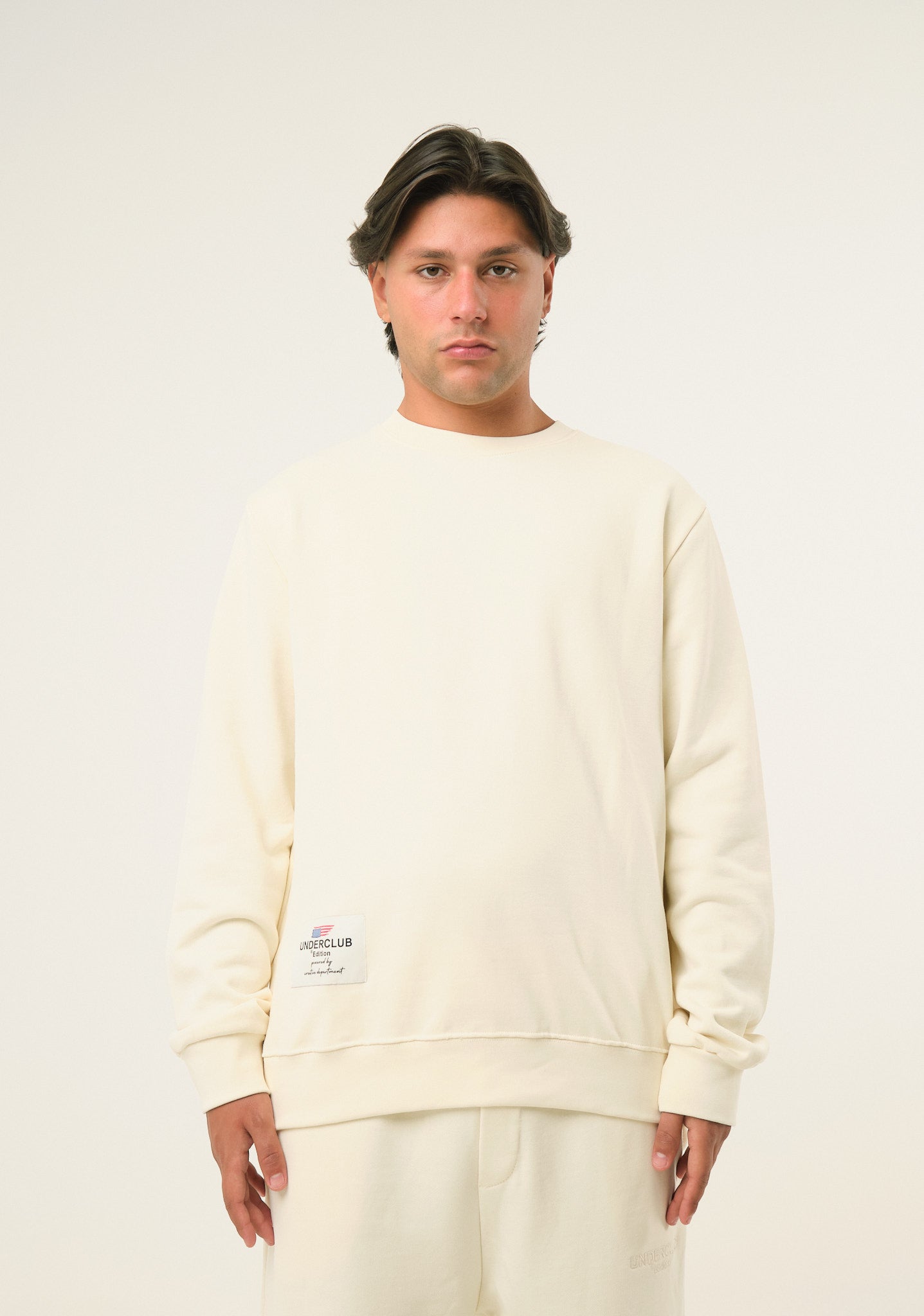Felpa con logo in teddy