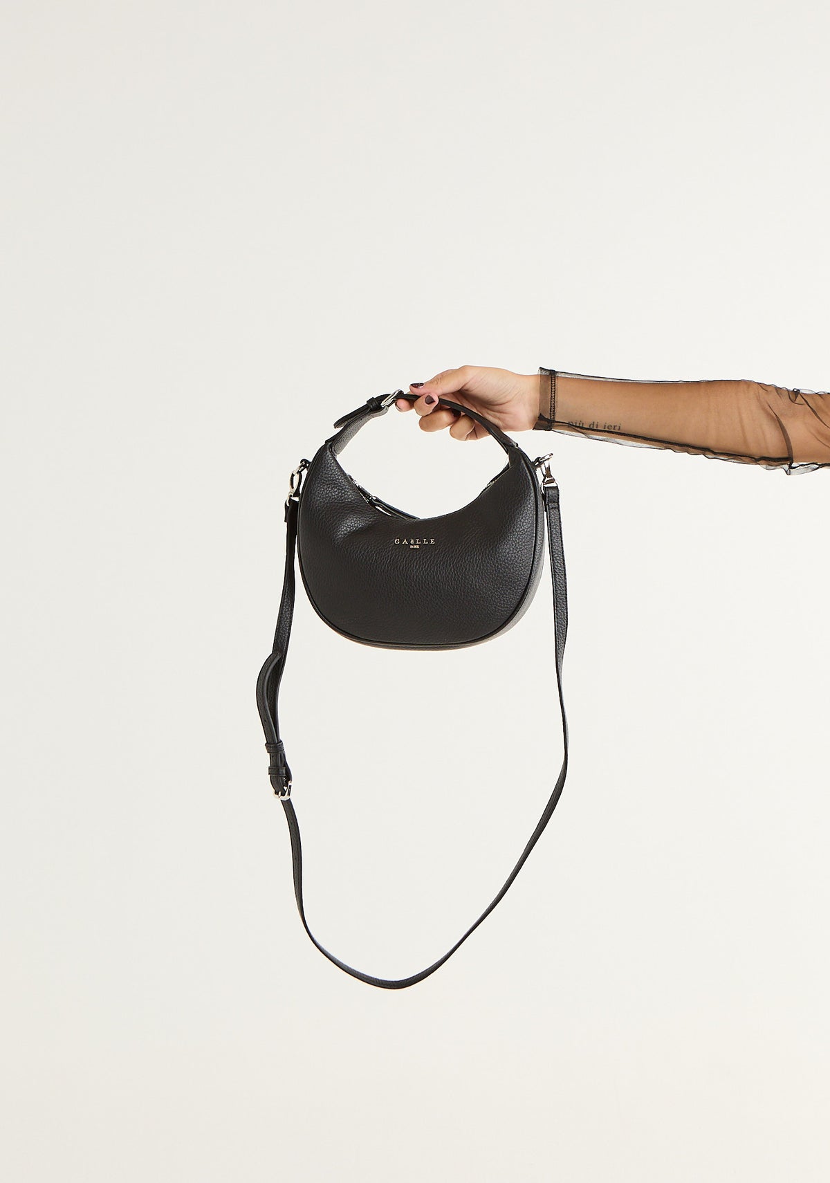 Borsa mini hobo in bottolato