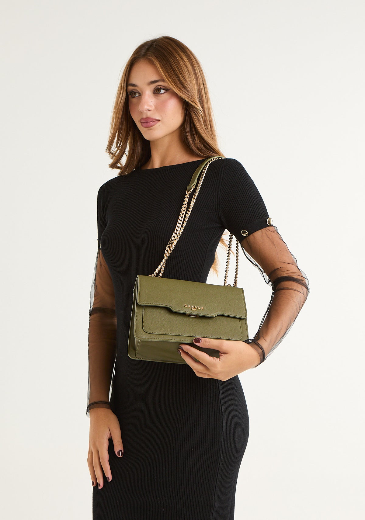 Borsa a tracolla in saffiano