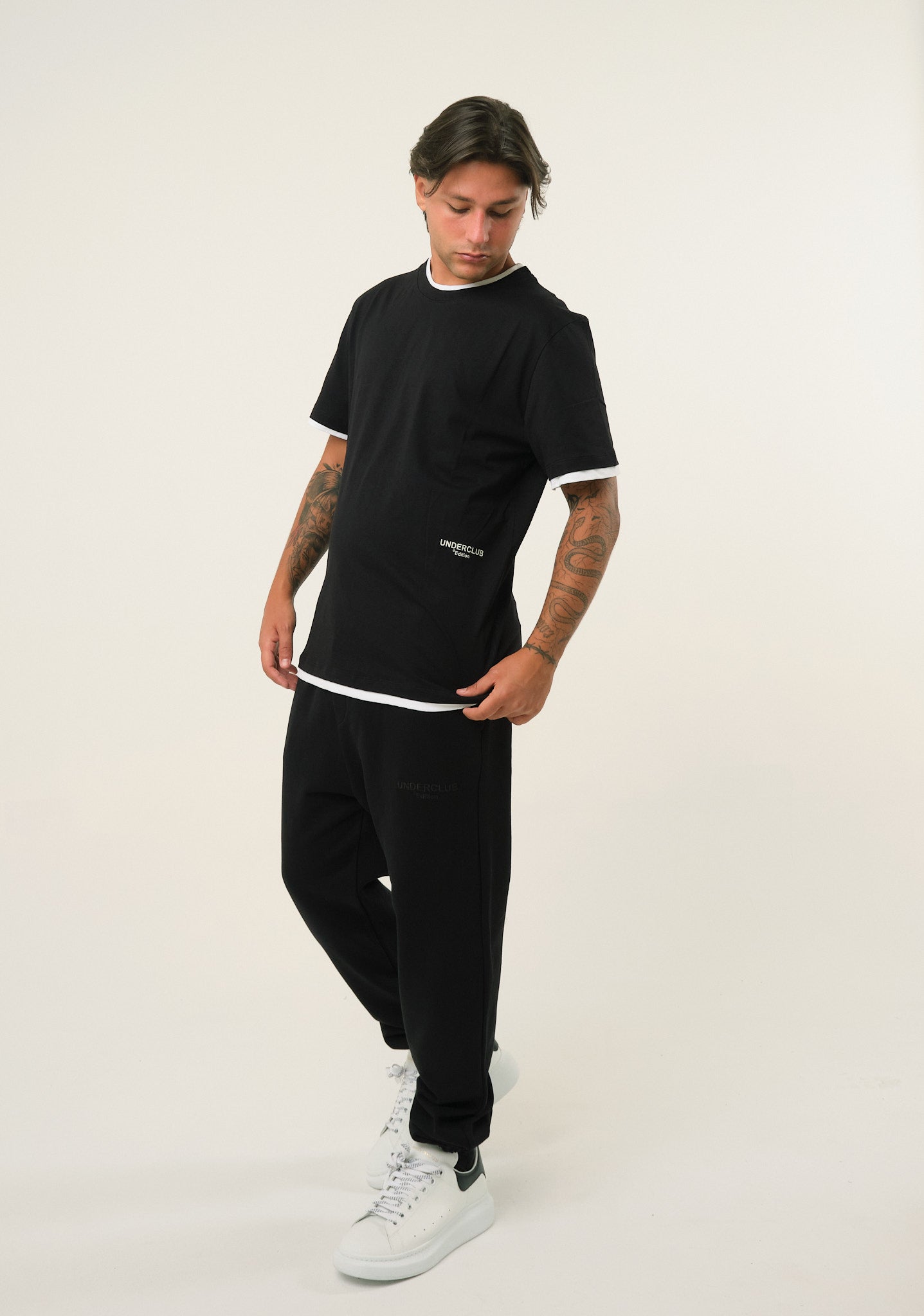 T-shirt con profilo a contrasto