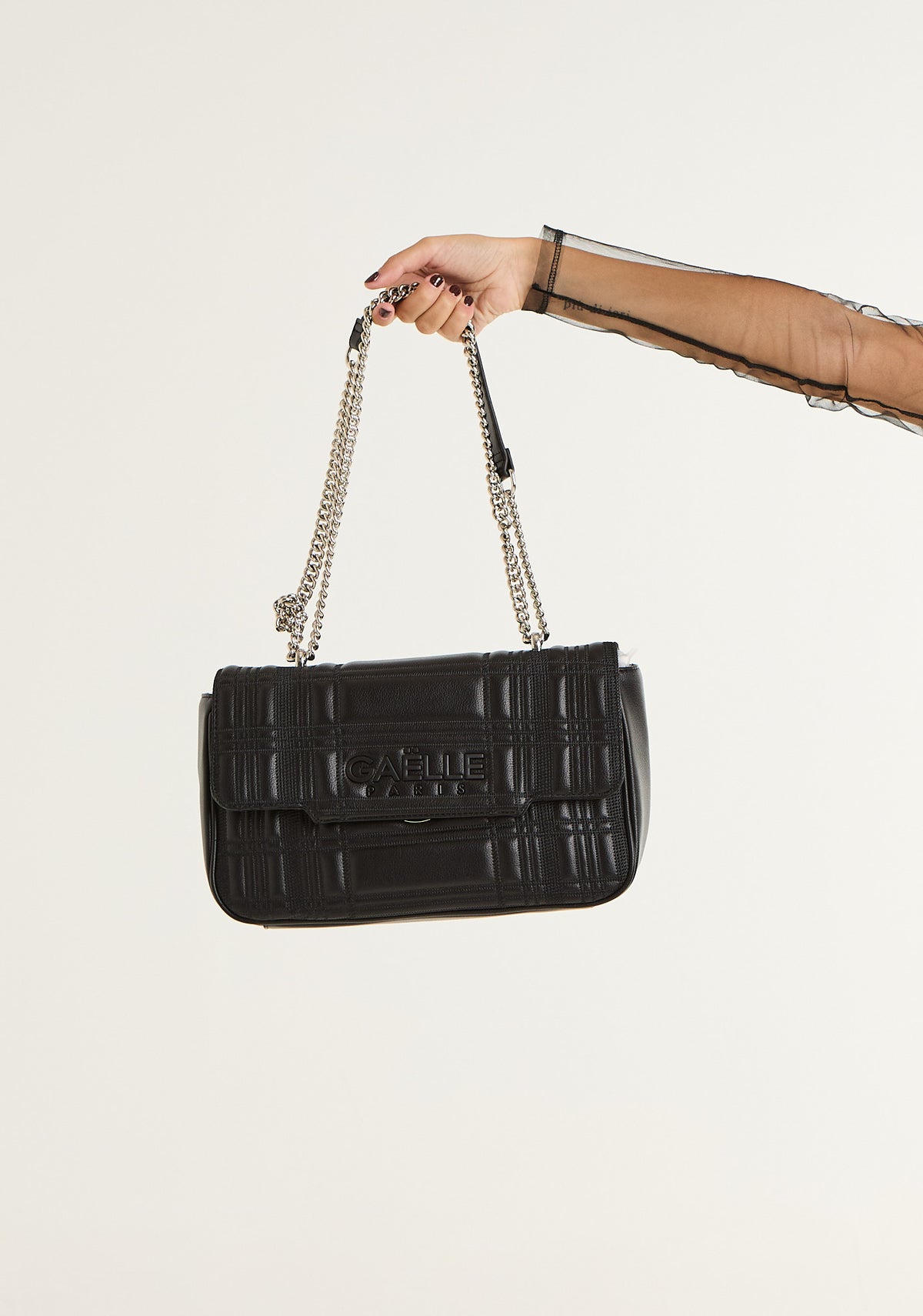 Borsa regular con logo in metallo