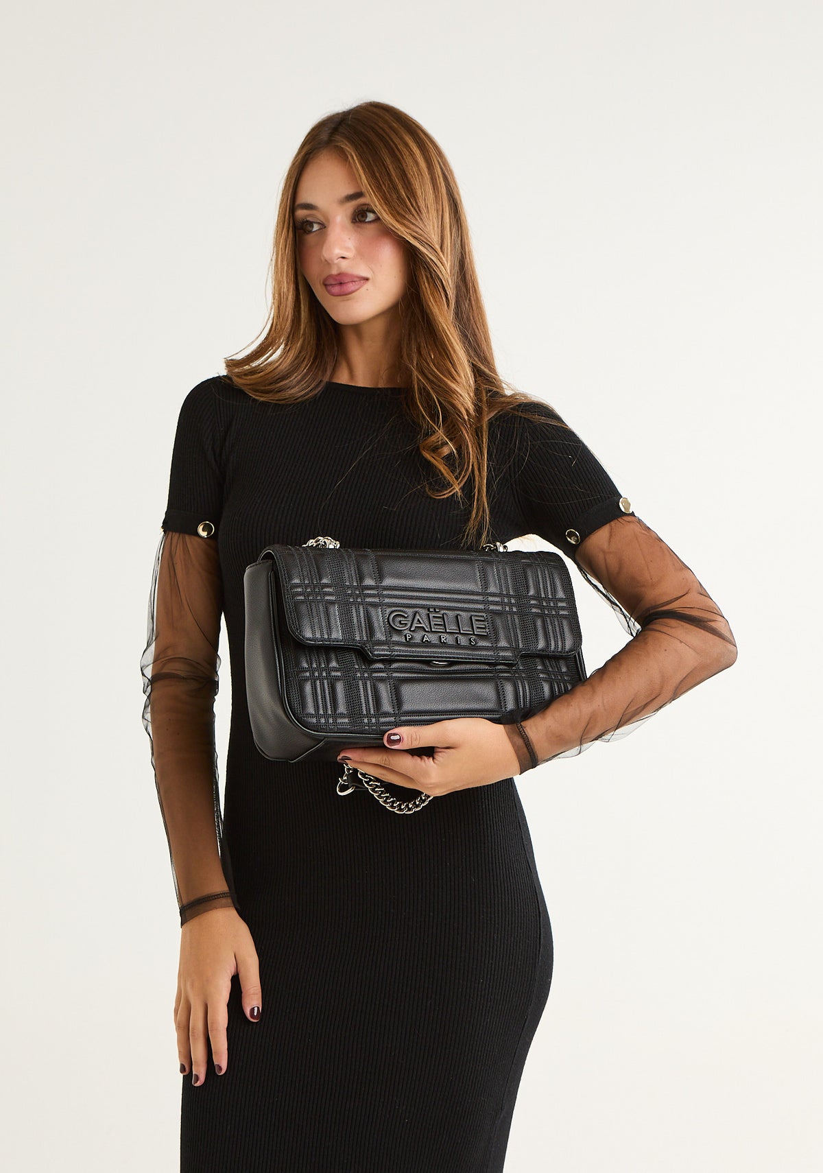 Borsa regular con logo in metallo