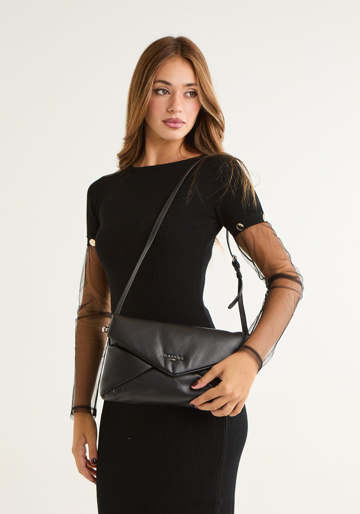 Pochette puffer con tracolla
