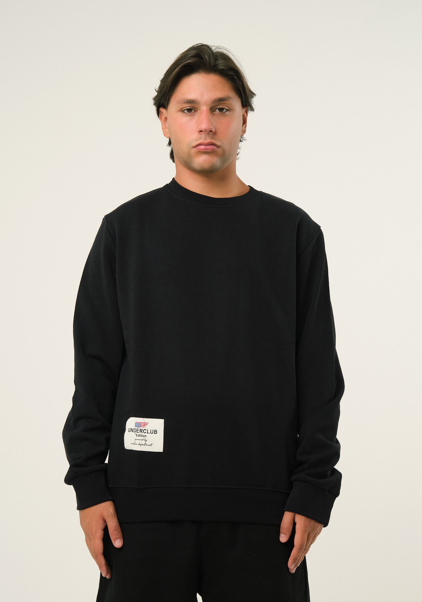 Felpa con logo in teddy
