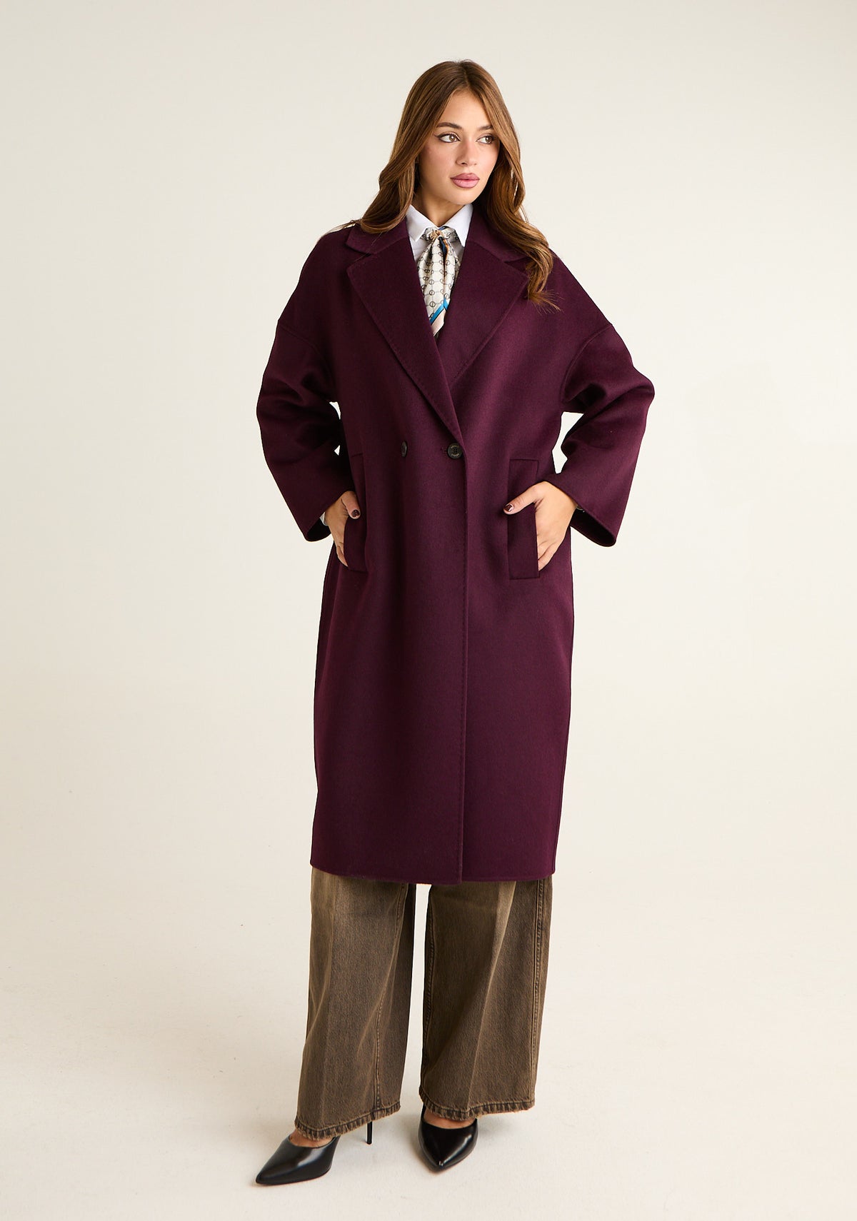 Cappotto doppiopetto in panno