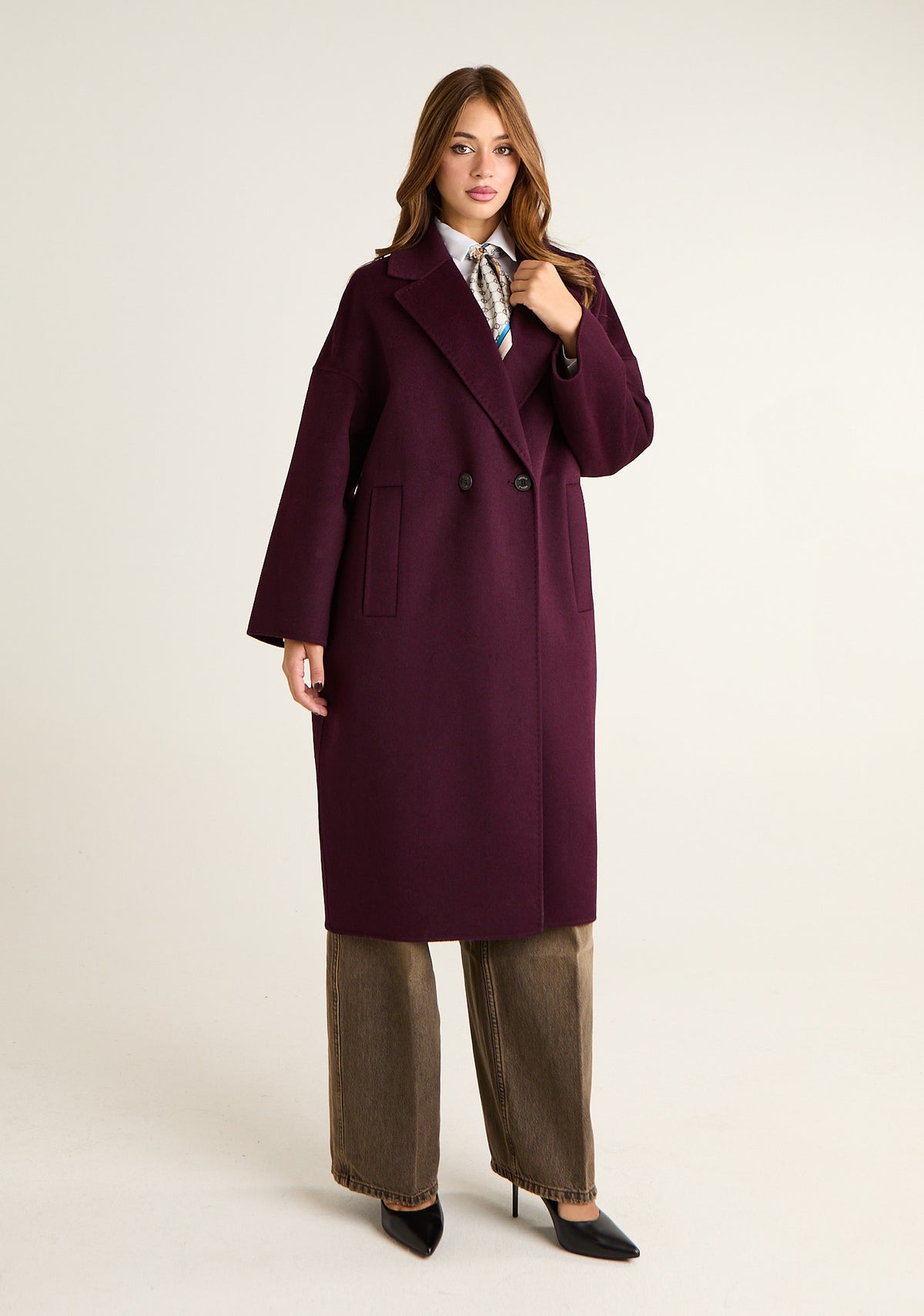 Cappotto doppiopetto in panno