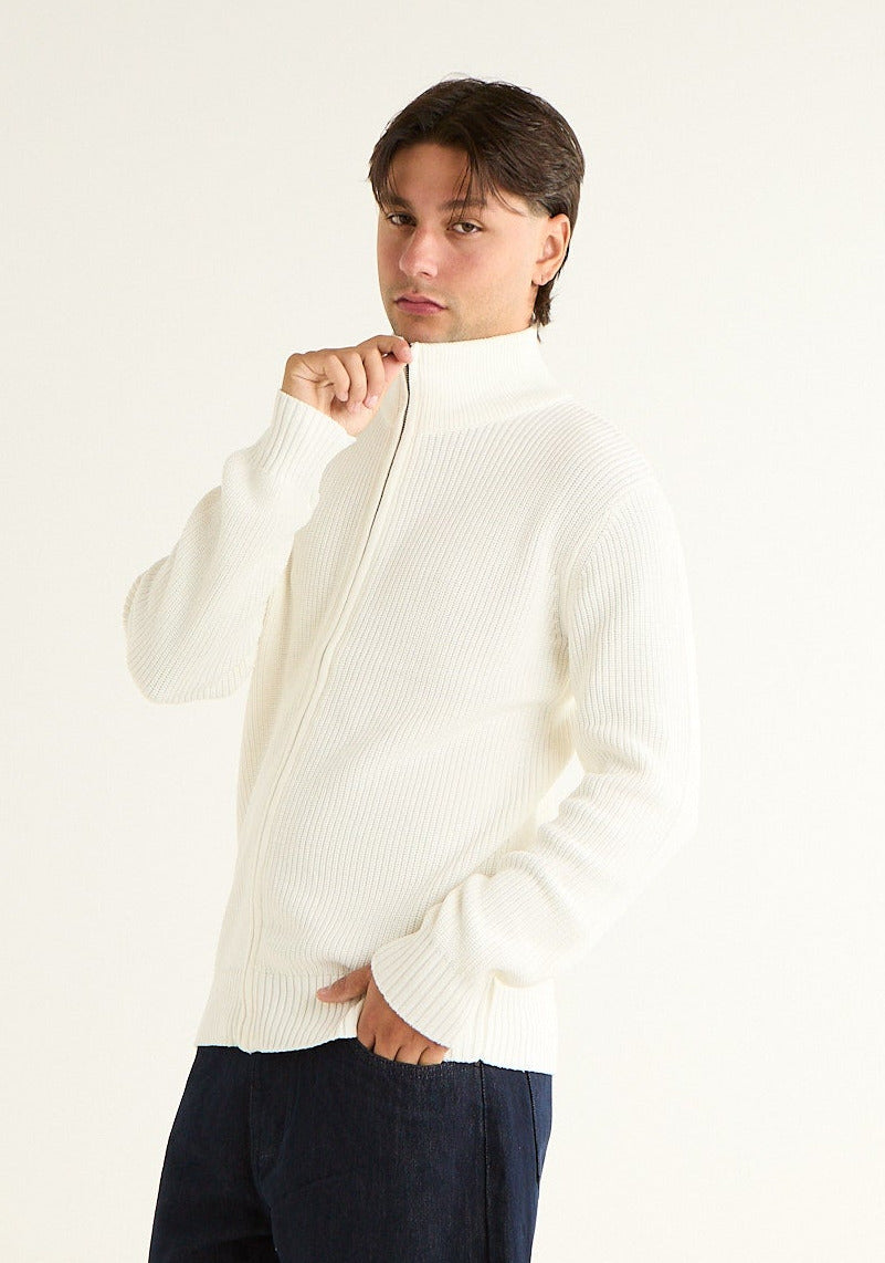 Maglia con zip in filato spesso