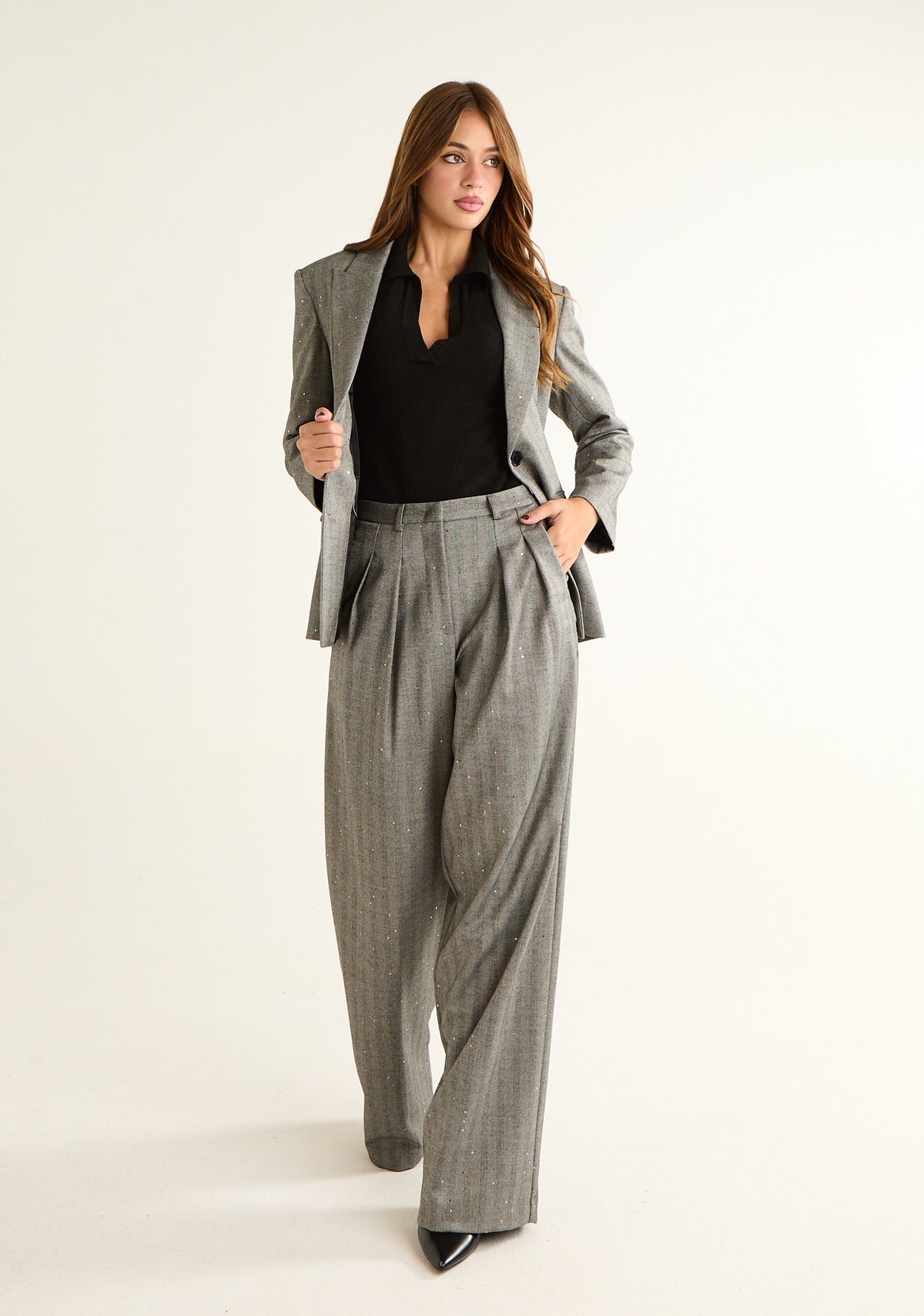 Pantalone over in tessuto sartoriale