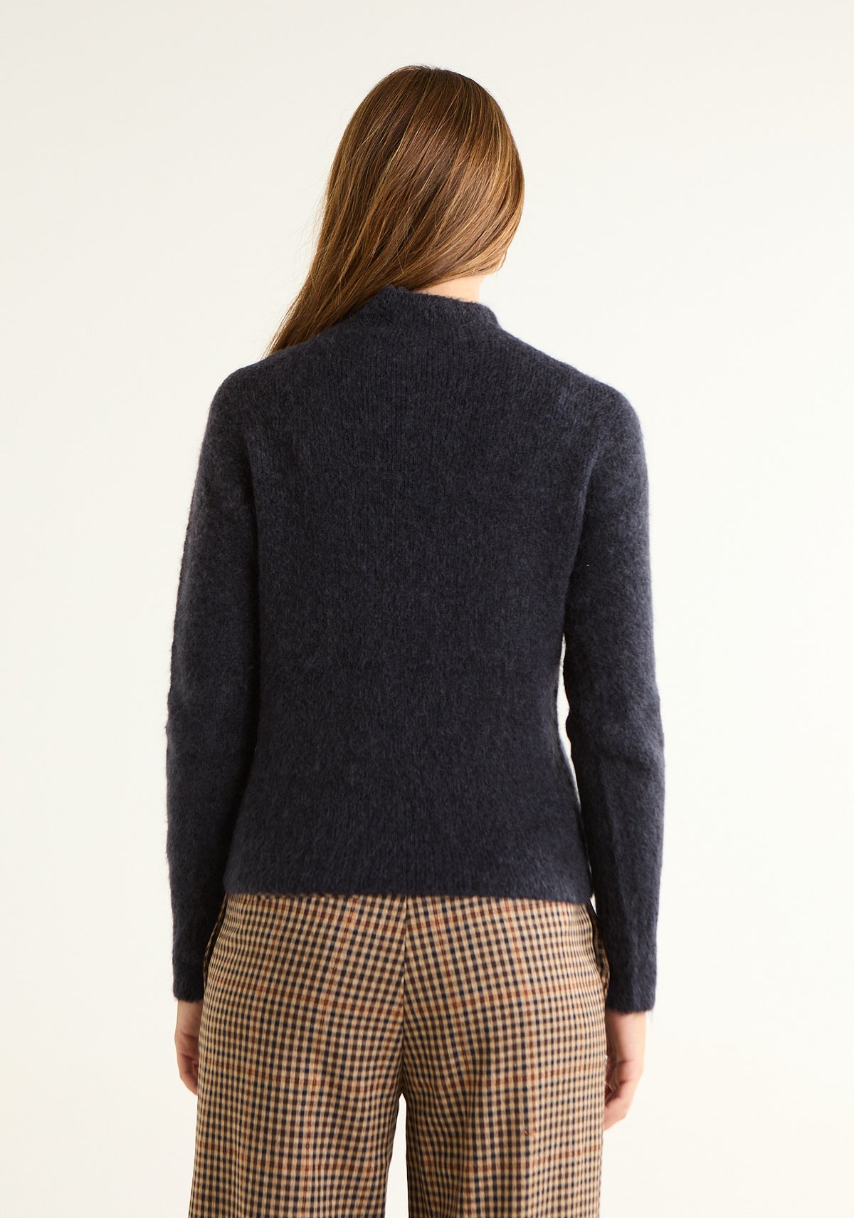 Maglia mezzo collo in misto mohair