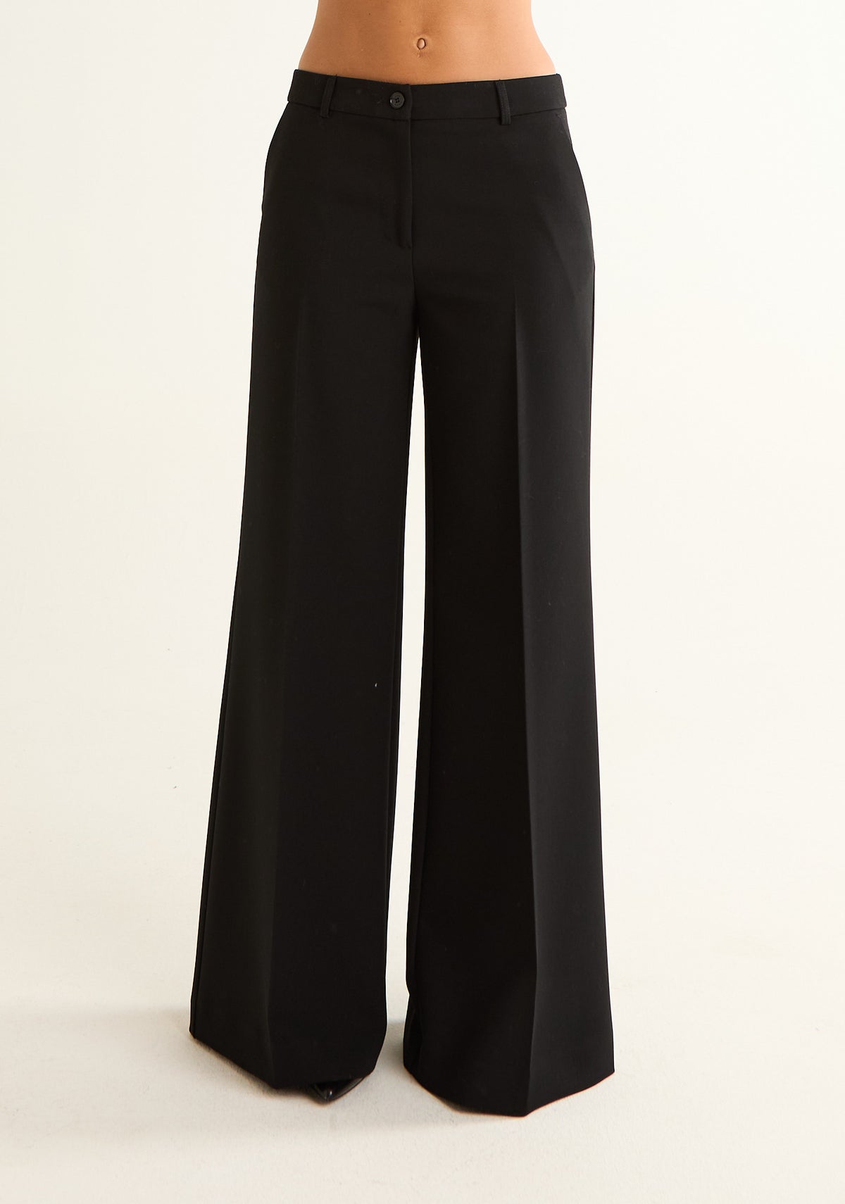 Pantalone palazzo in tessuto fluido