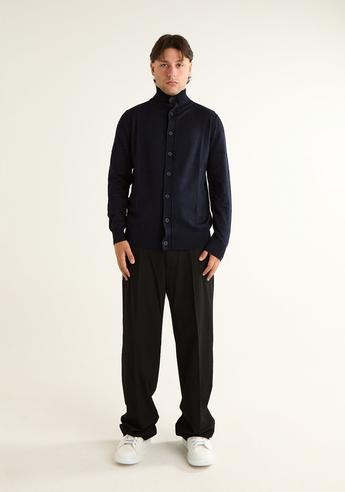 Cardigan lupetto