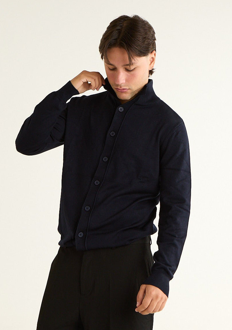 Cardigan lupetto