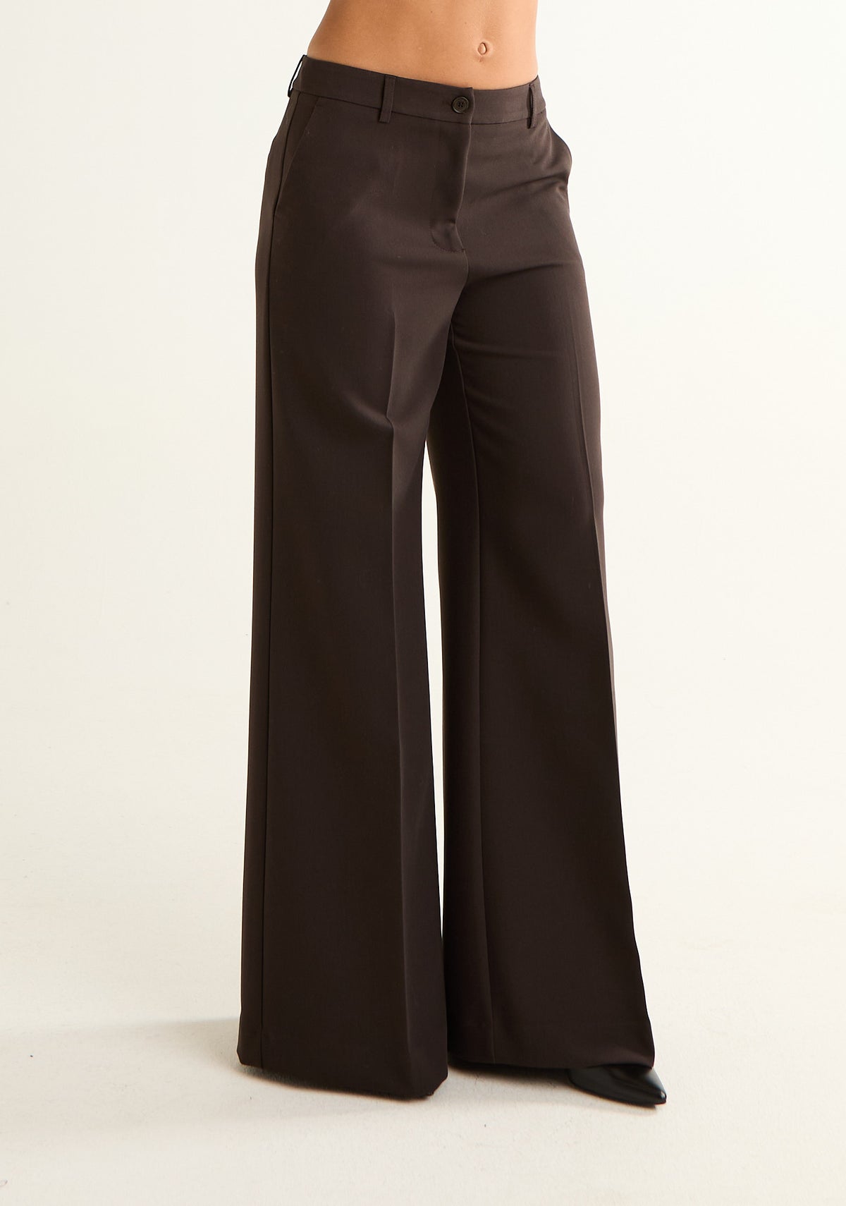 Pantalone palazzo in tessuto fluido