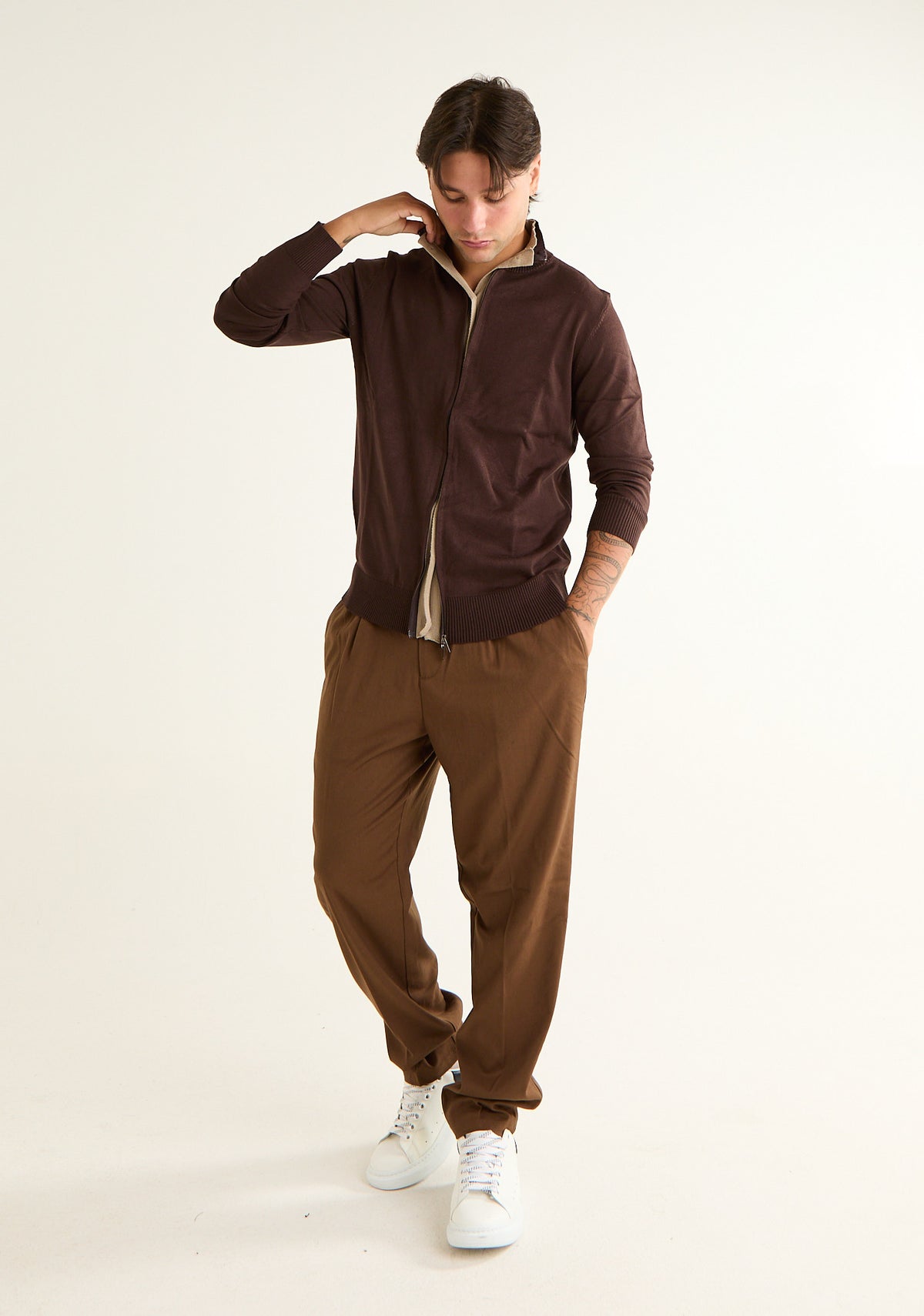 Pantalone a piega stirata