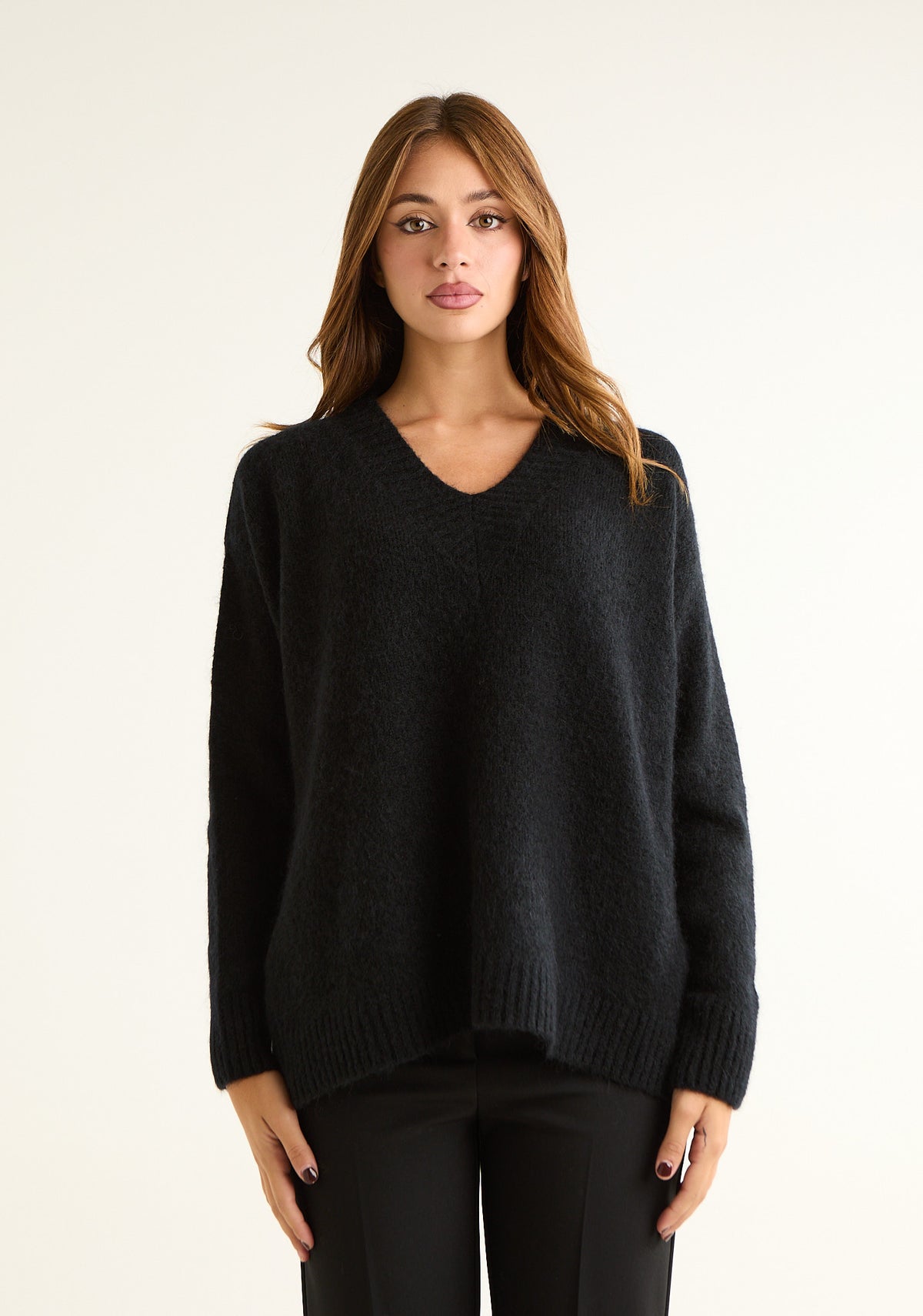 Maglia over in misto mohair