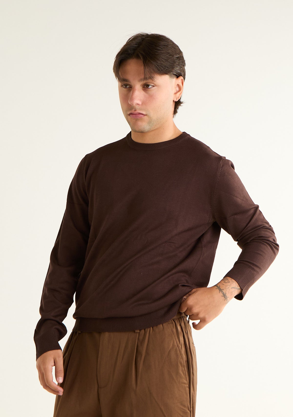 Maglia paricollo in viscosa