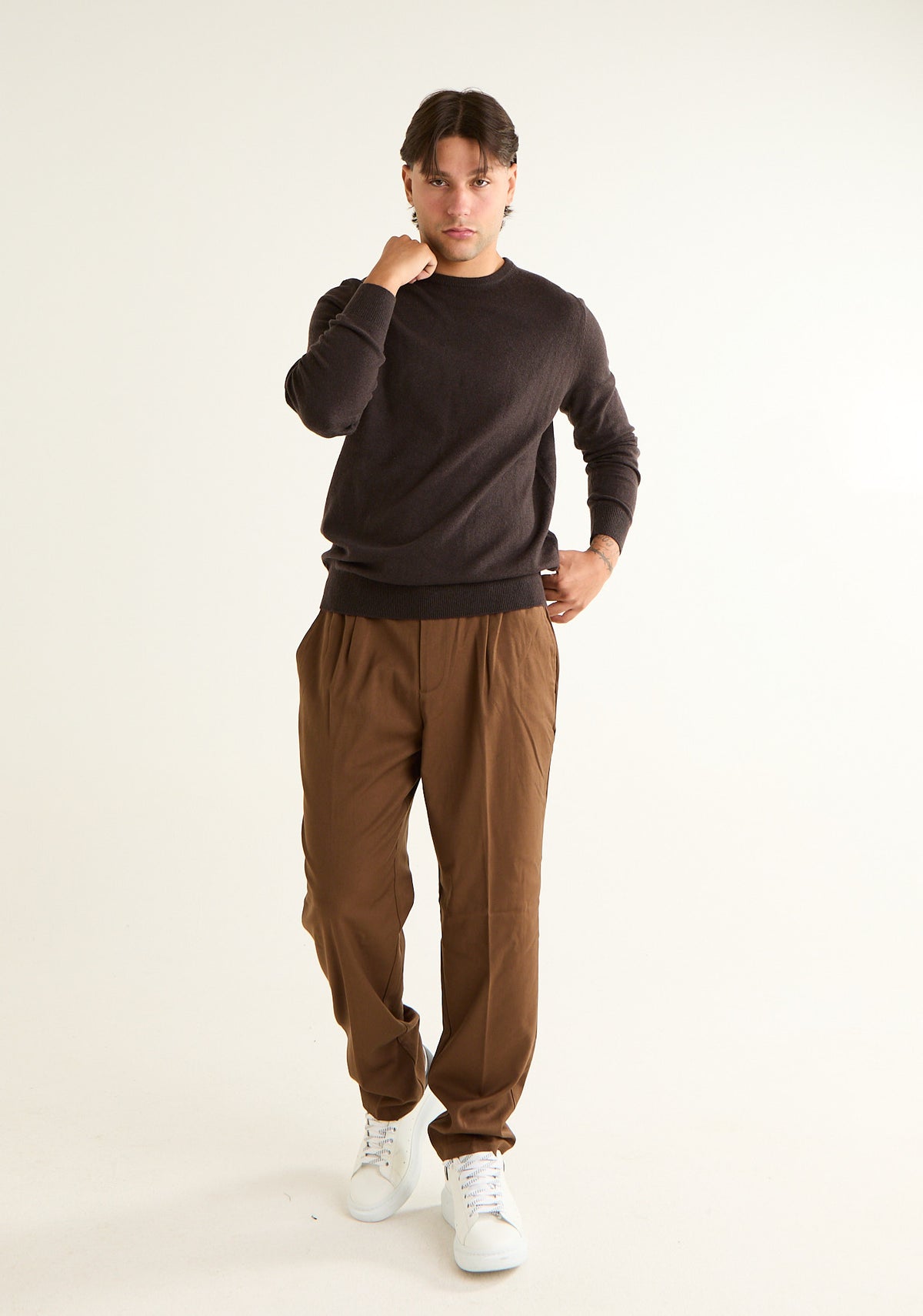 Maglia paricollo in cashmere