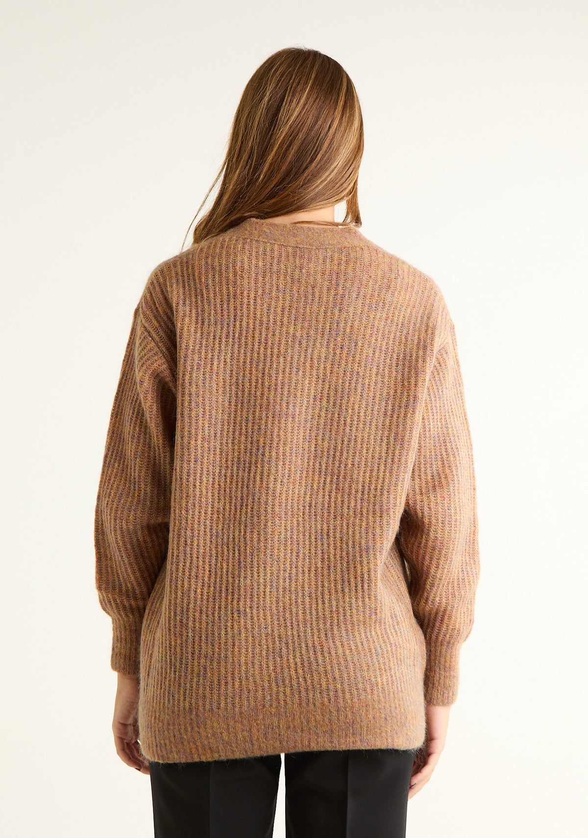 Cardigan comfy in misto lana