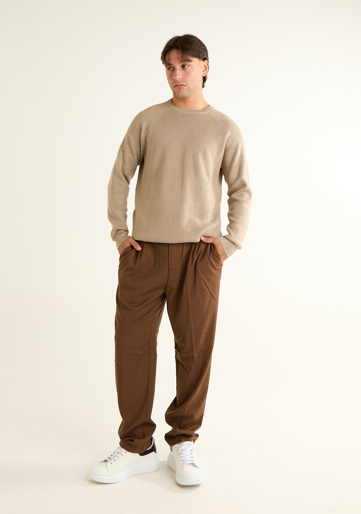 Maglia paricollo in costa inglese
