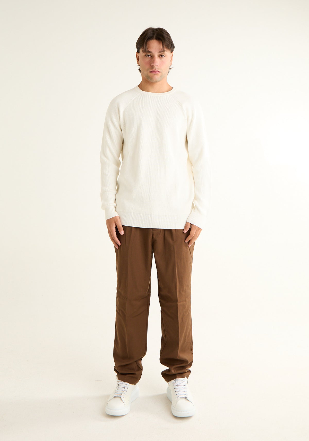 Maglia paricollo in costa inglese