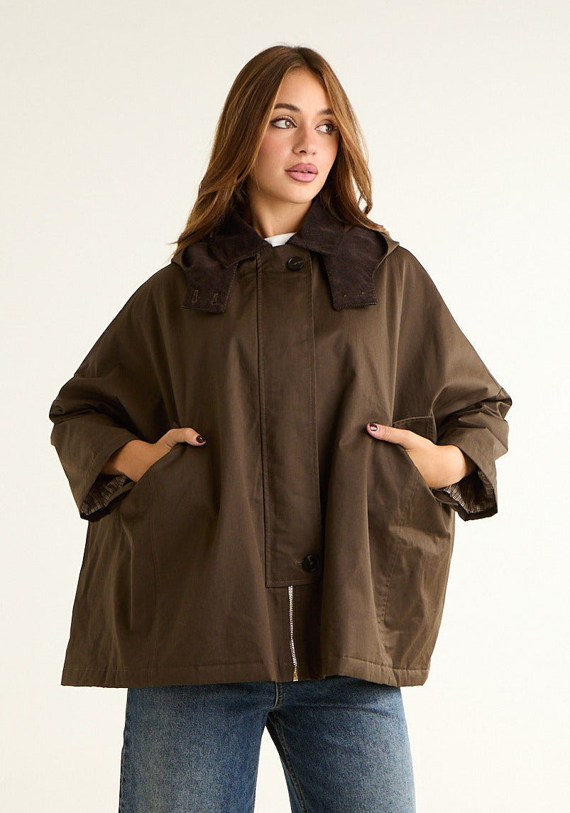 Parka over con colletto